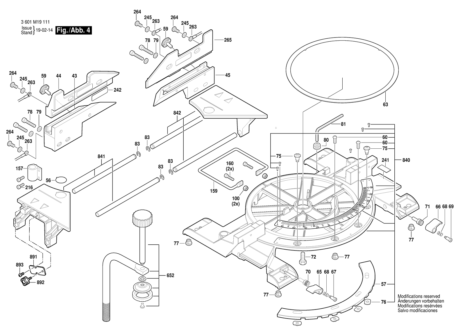 Bosch CM8S parts diagram, sheet 4