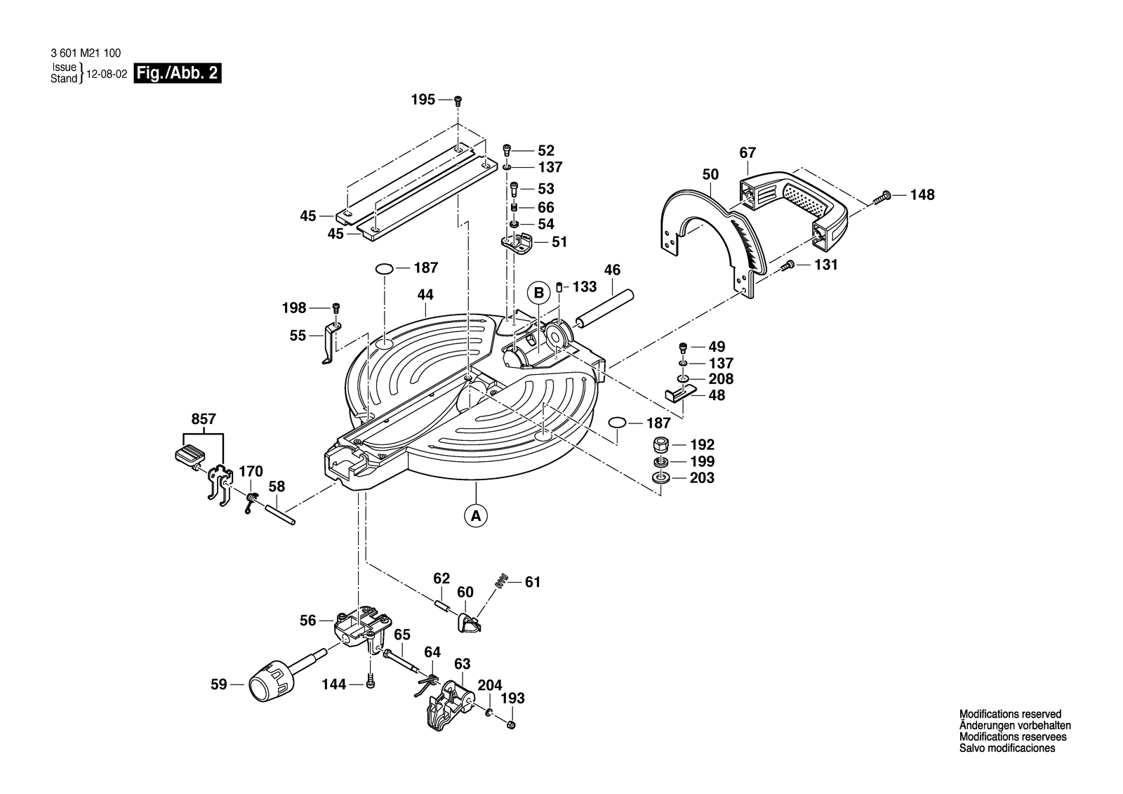Bosch GCM 12 JL parts diagram, sheet 2