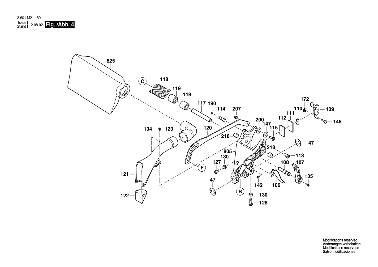 Bosch GCM 12 MX parts diagram, sheet 4