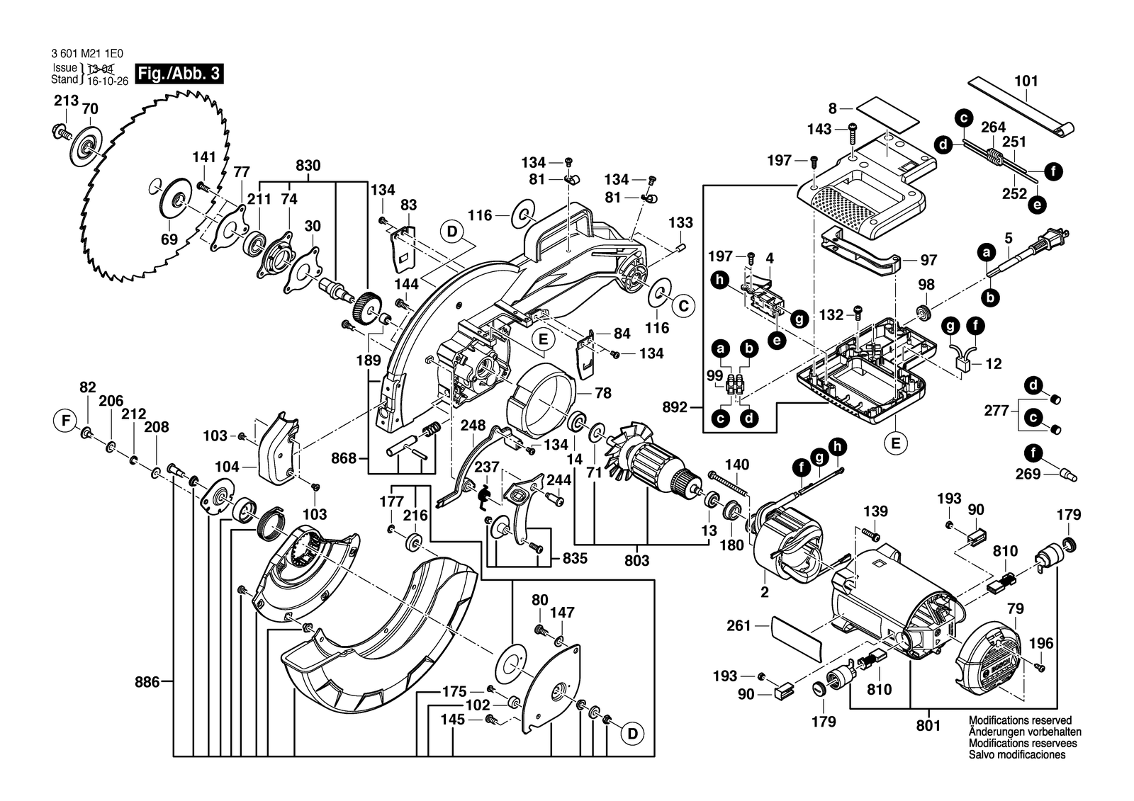 Bosch GCM 12 X parts diagram, sheet 3