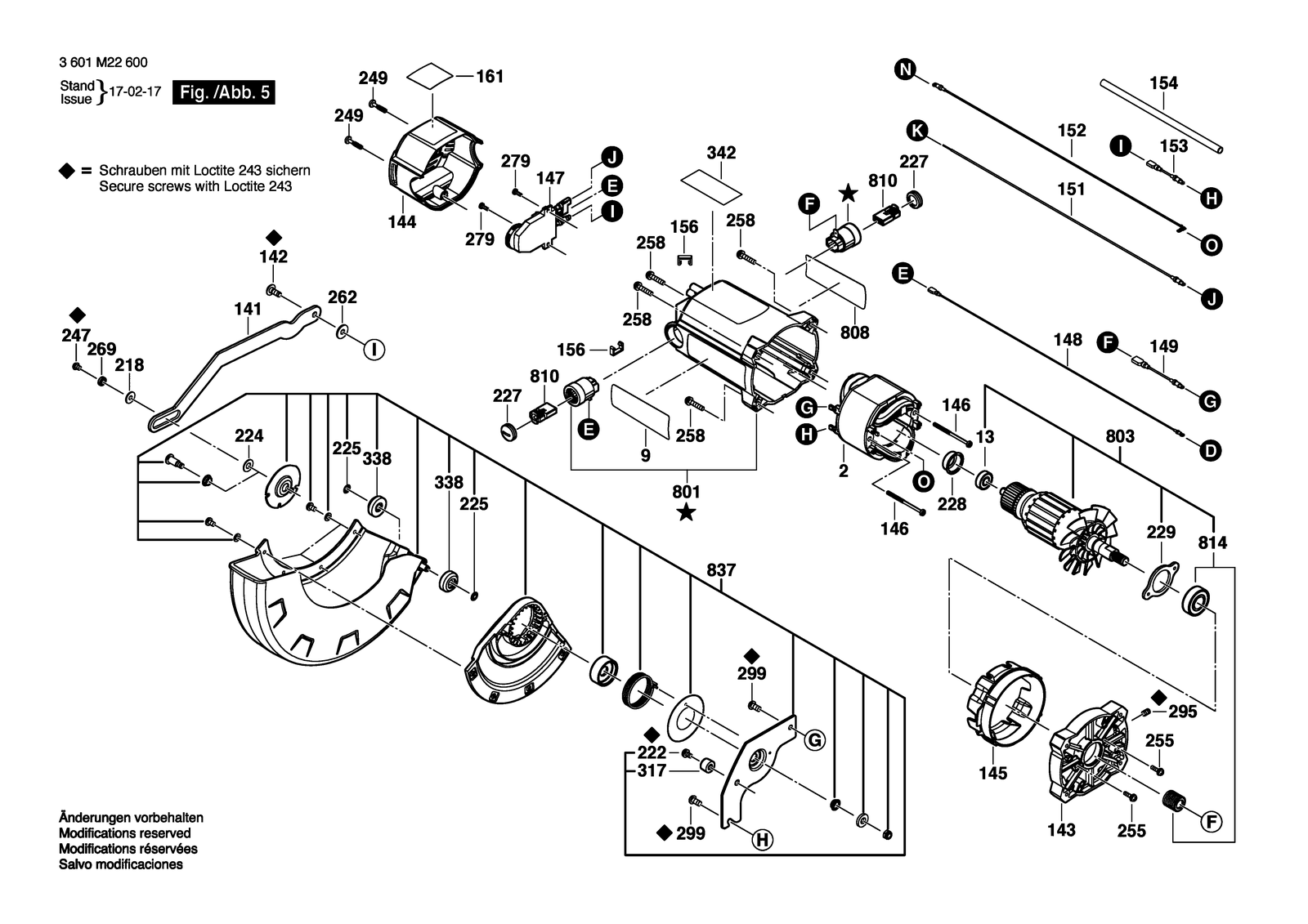 Bosch GCM 350-254 parts diagram, sheet 5
