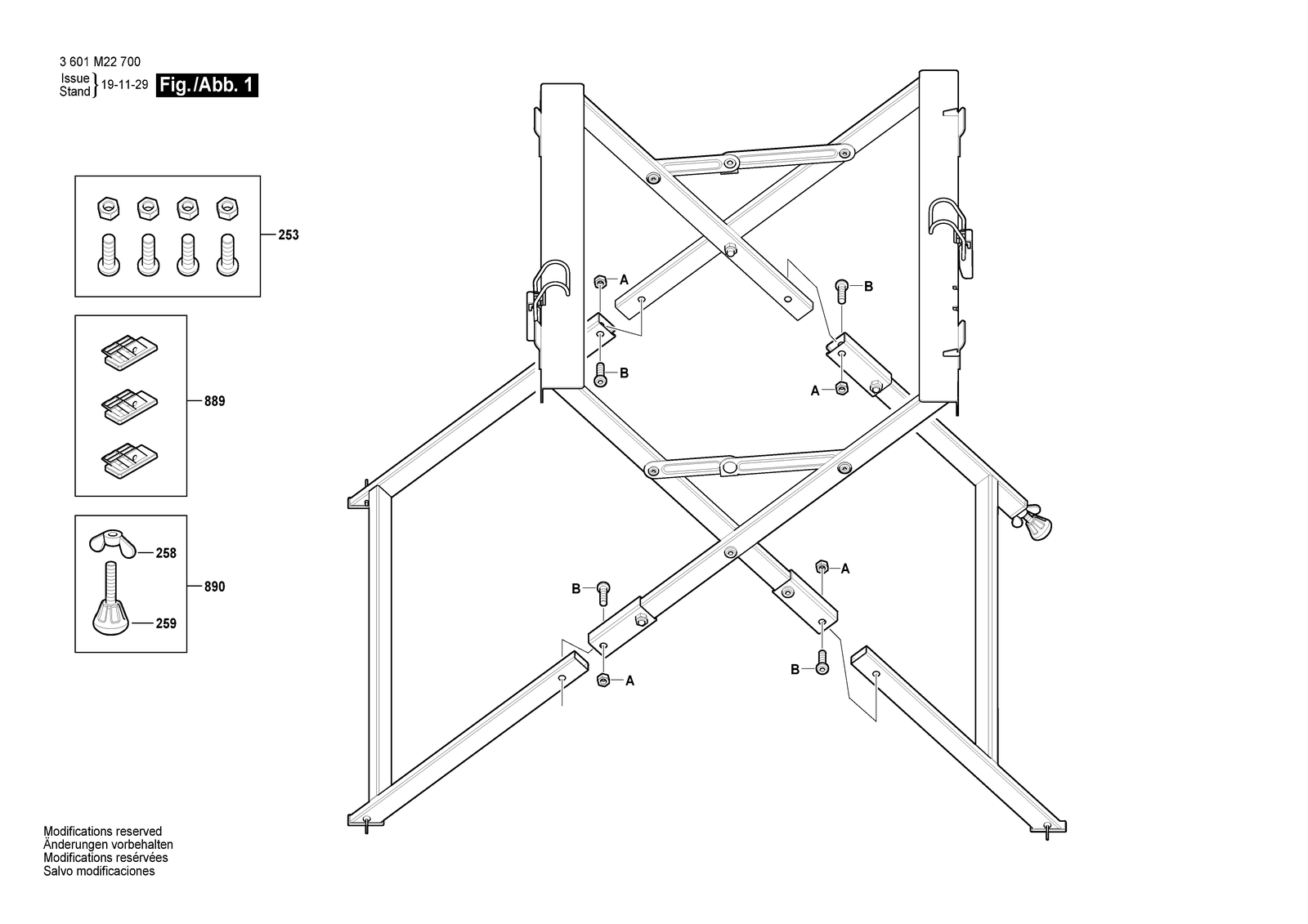 Bosch GTA 560 parts diagram, sheet 1