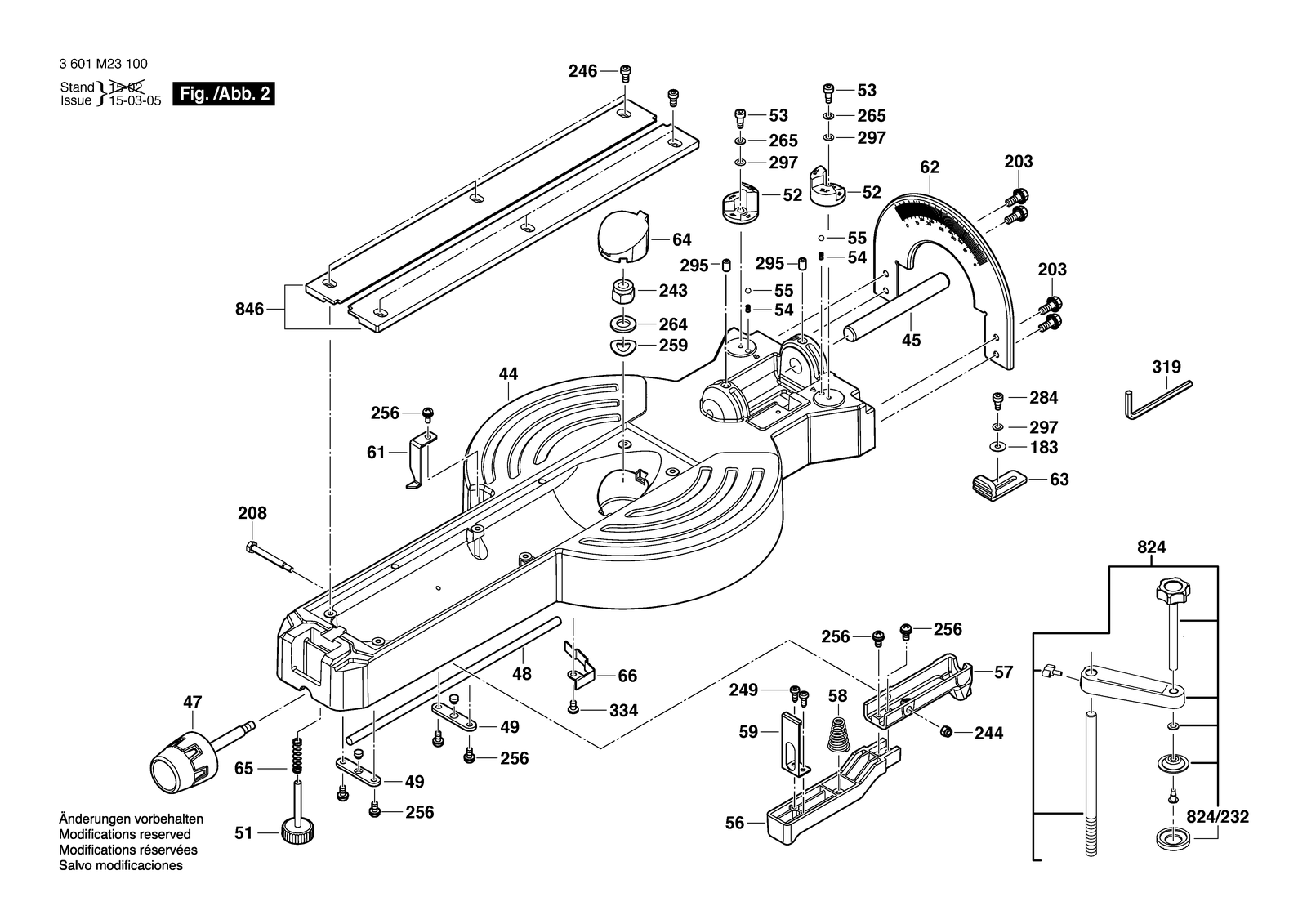 Bosch GCM 12 SDE parts diagram, sheet 2