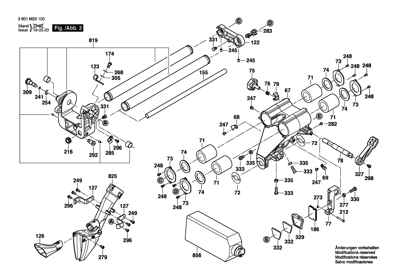 Bosch GCM 12 SDE parts diagram, sheet 3