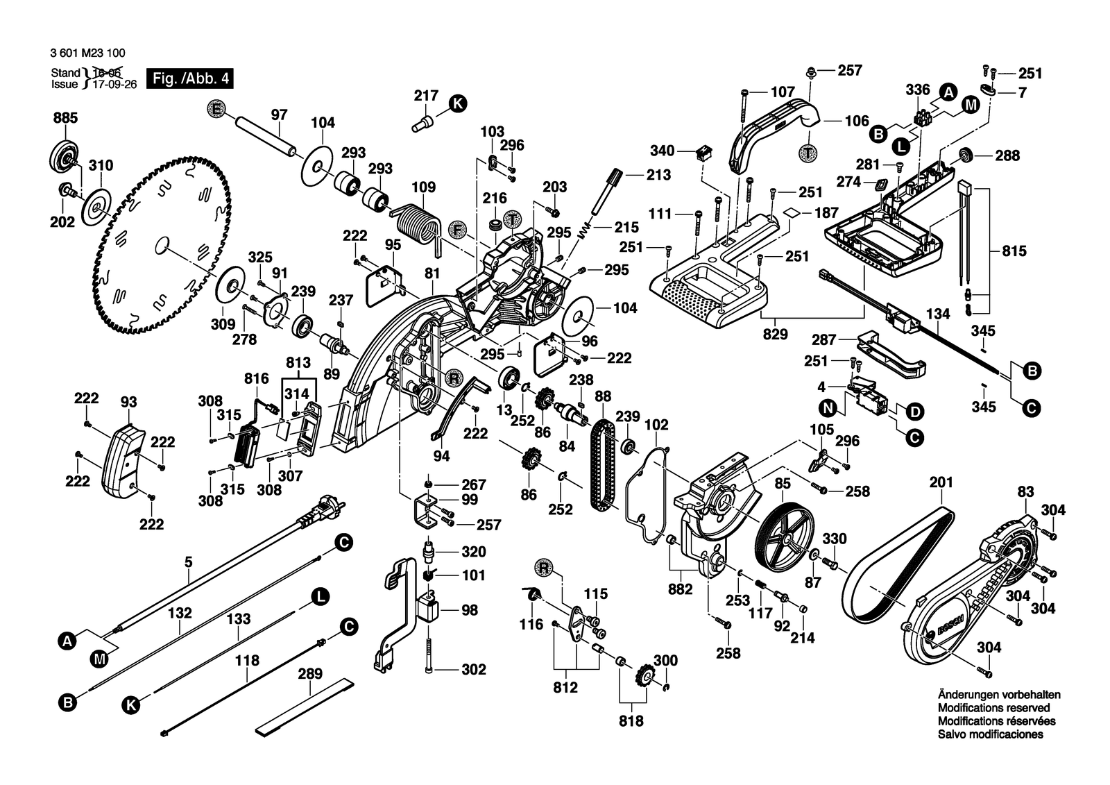Bosch GCM 12 SDE parts diagram, sheet 4