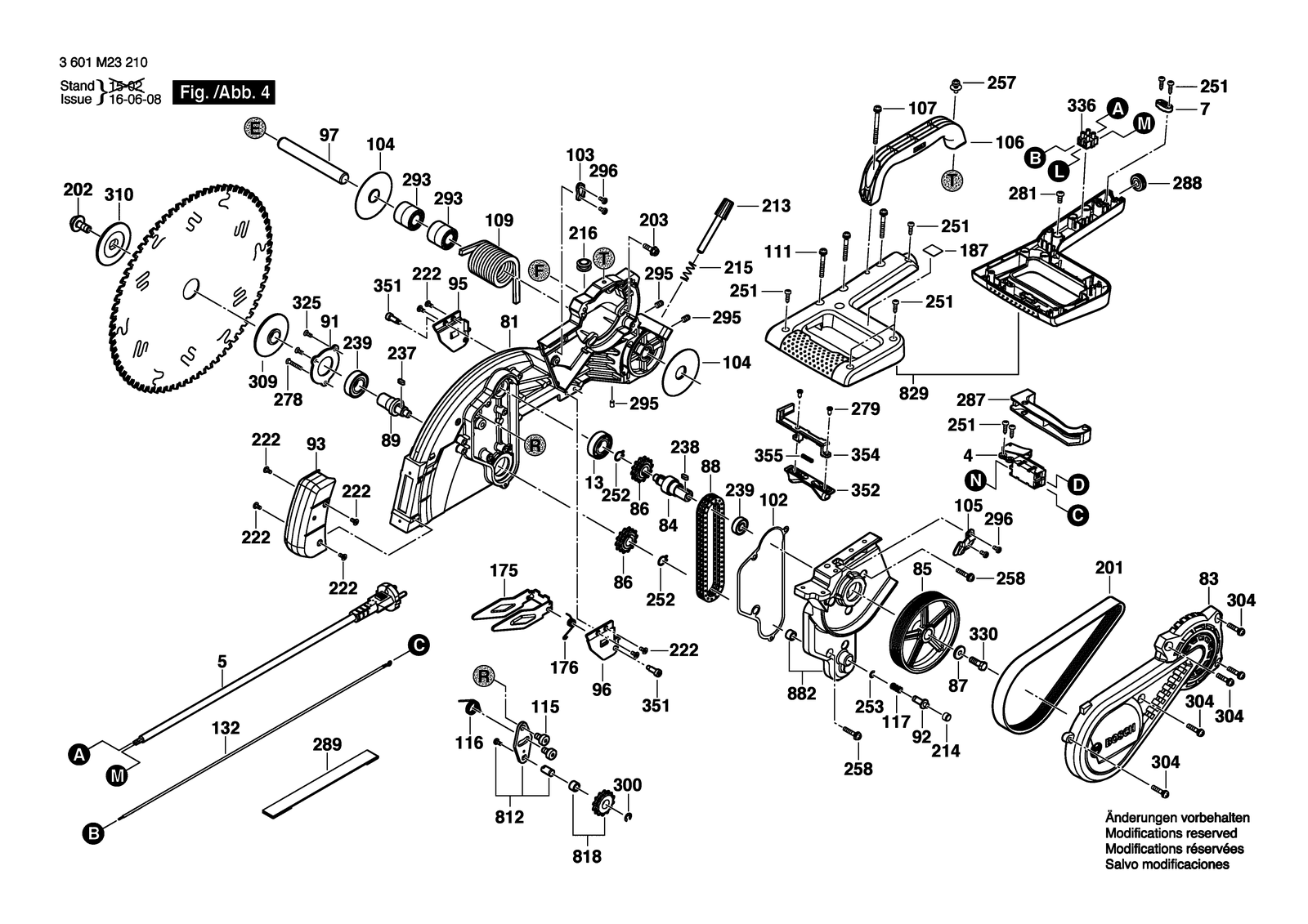 Bosch CM 12 SD parts diagram, sheet 4
