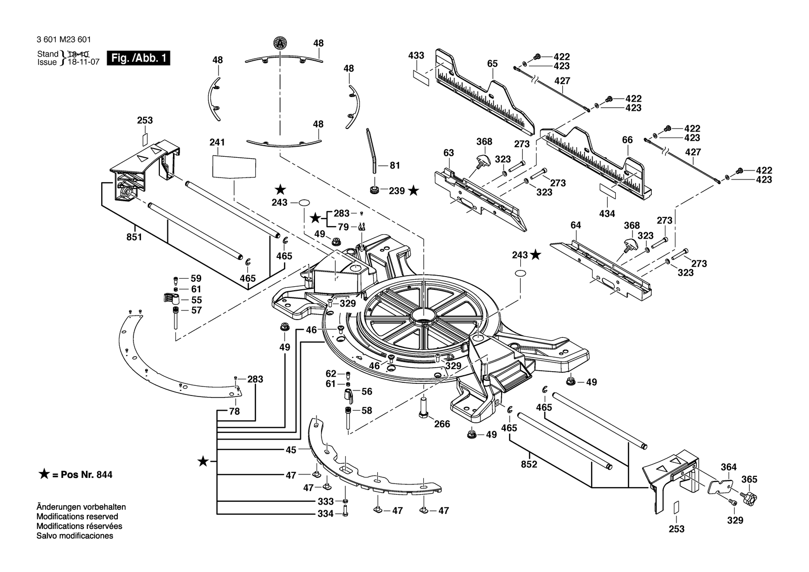 Bosch GCM 12 GDL parts diagram, sheet 1