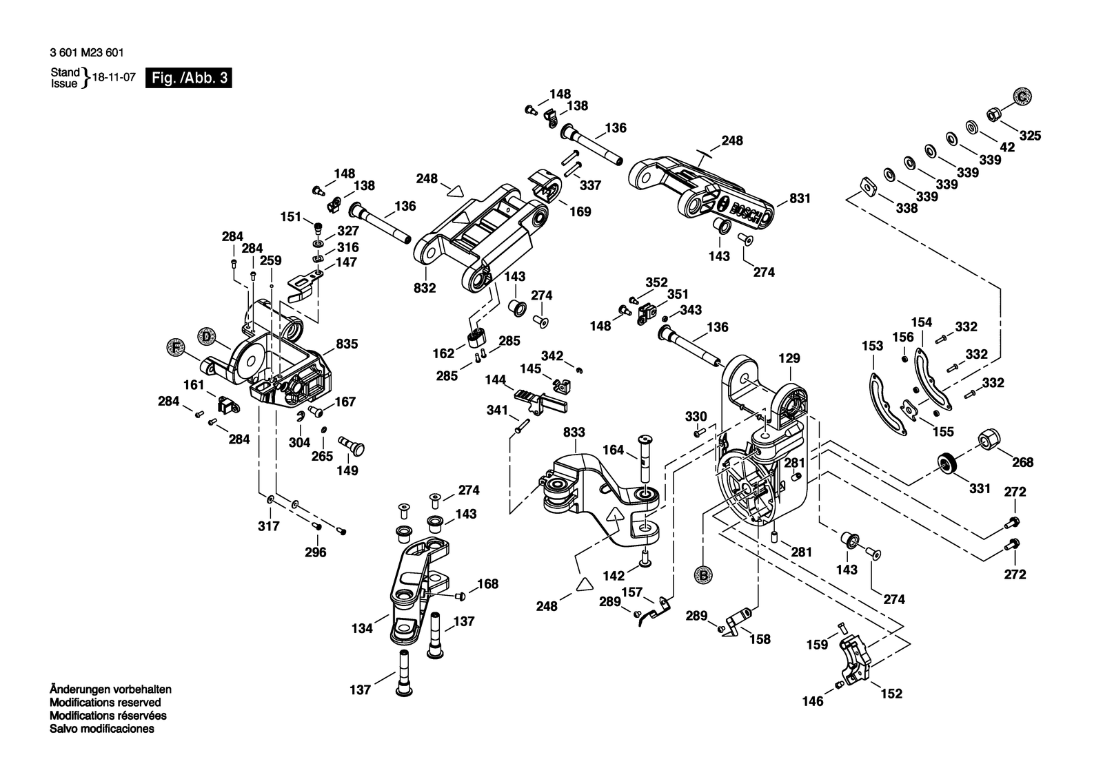 Bosch GCM 12 GDL parts diagram, sheet 3
