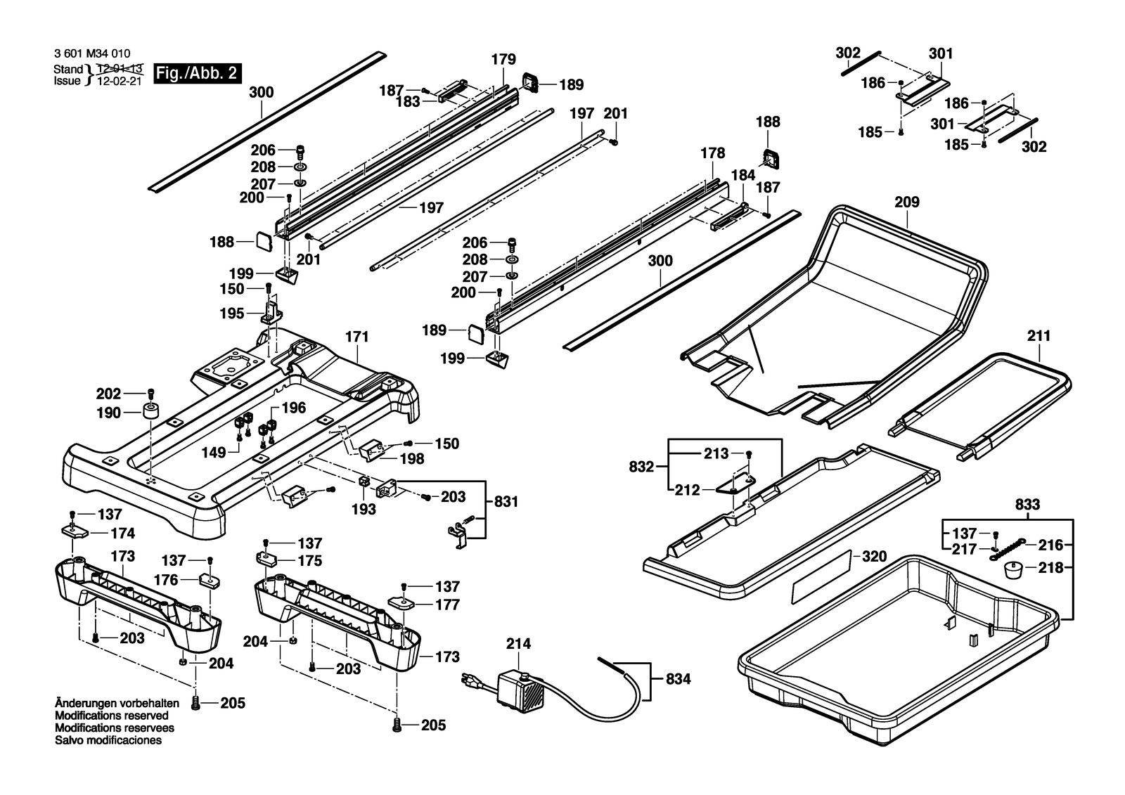 Bosch TC 10 parts diagram, sheet 2