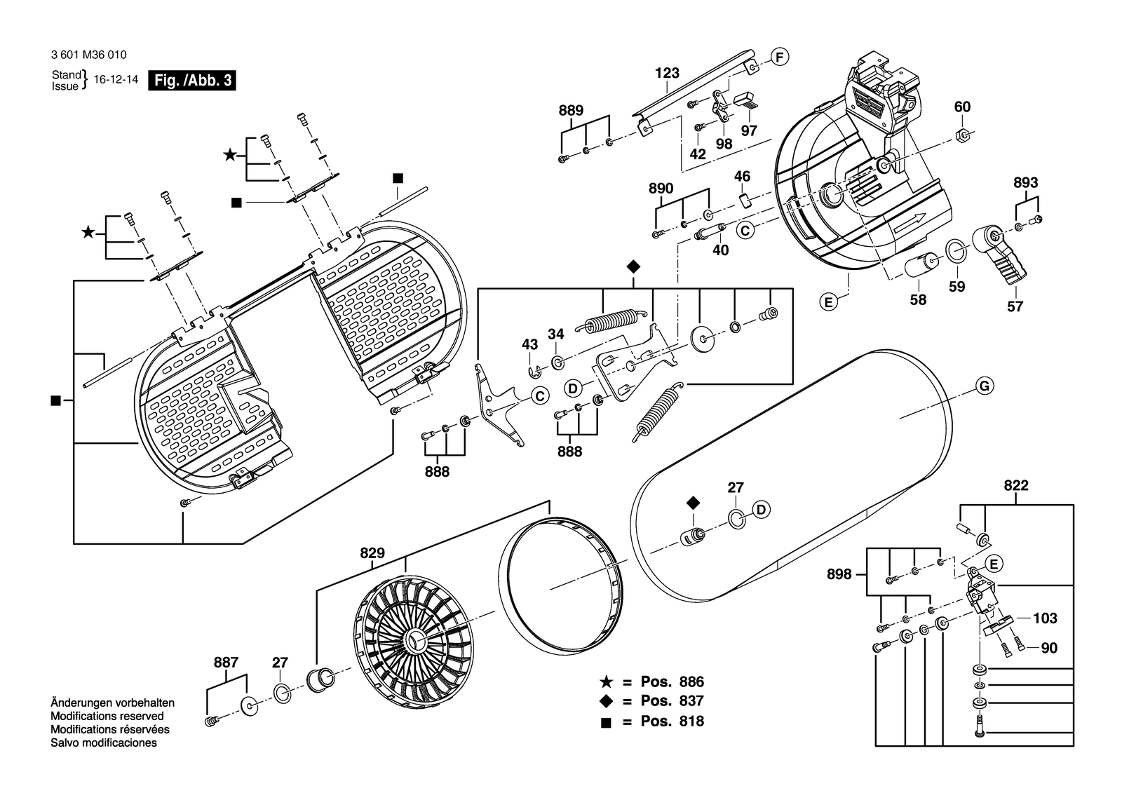 Bosch GCB 120 parts diagram, sheet 3
