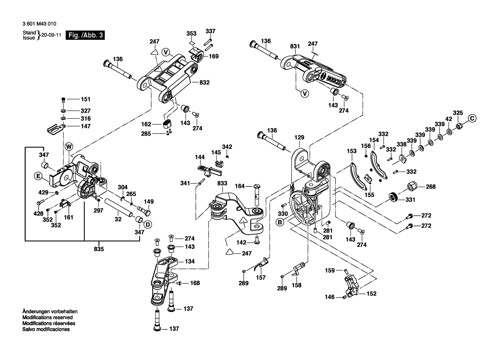 Bosch GCM 18V-12GD parts diagram, sheet 3
