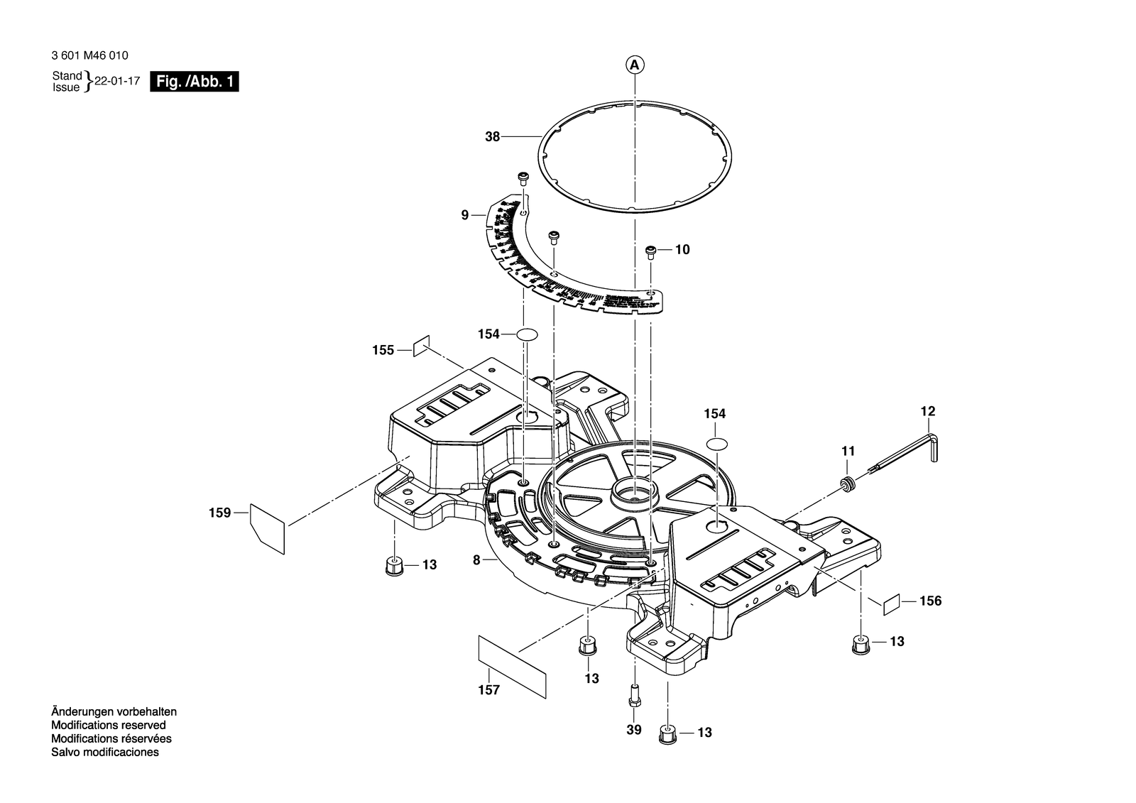 Bosch GCM 18V-07S parts diagram, sheet 1