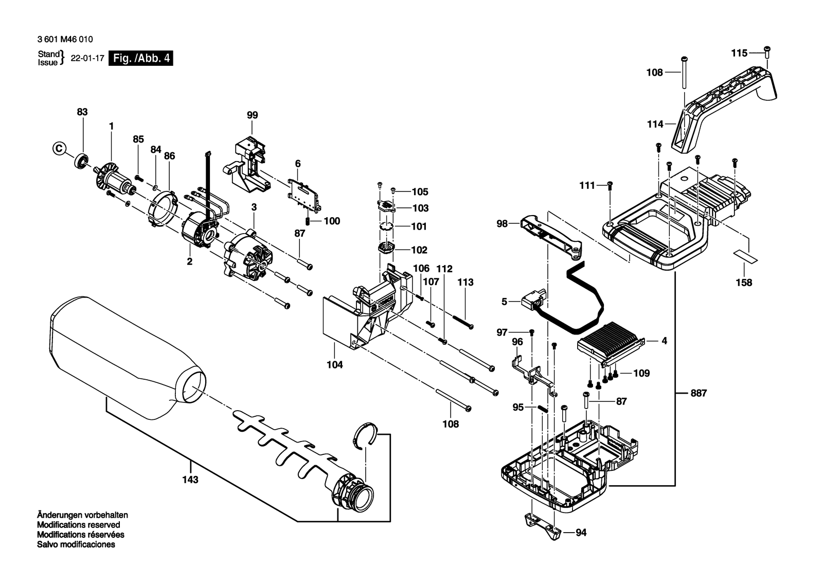 Bosch GCM 18V-07S parts diagram, sheet 4