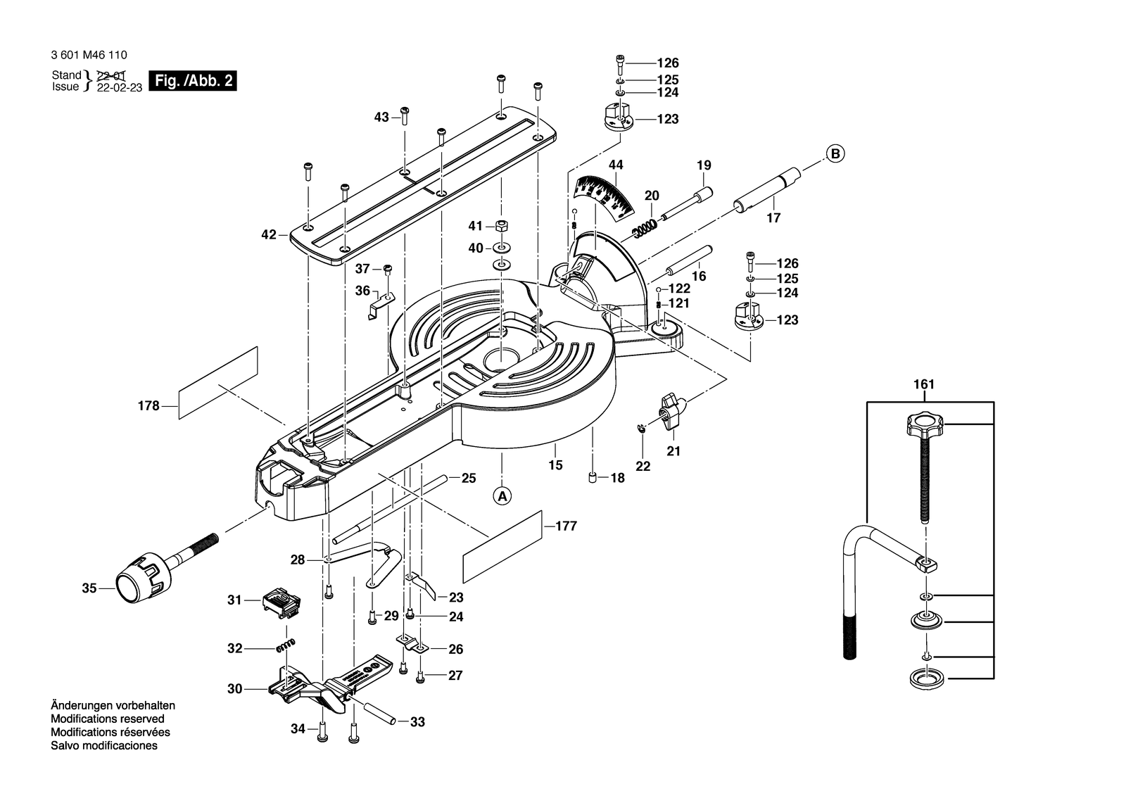 Bosch GCM18V-10SD parts diagram, sheet 2