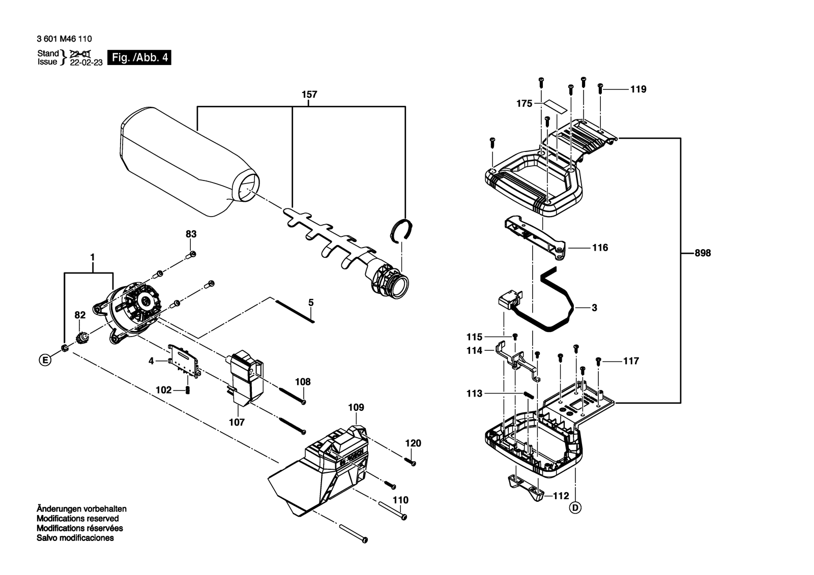 Bosch GCM18V-10SD parts diagram, sheet 4