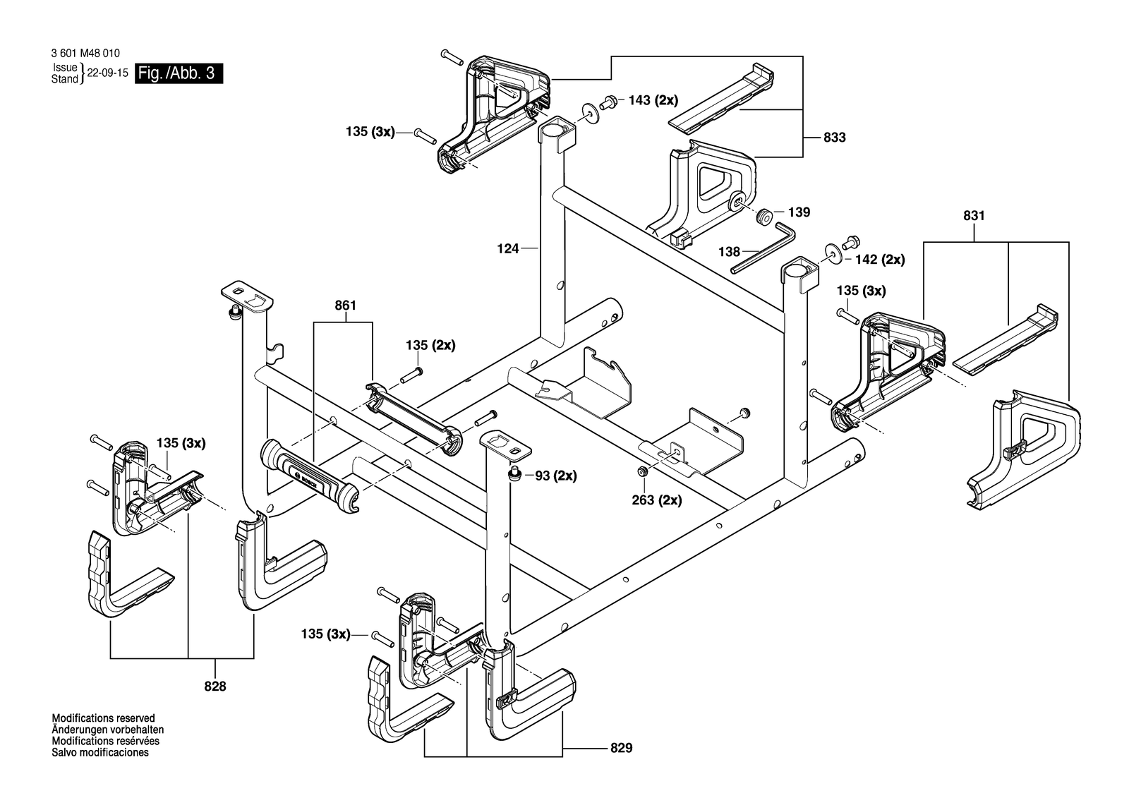 Bosch GTS 18V-08 N parts diagram, sheet 3