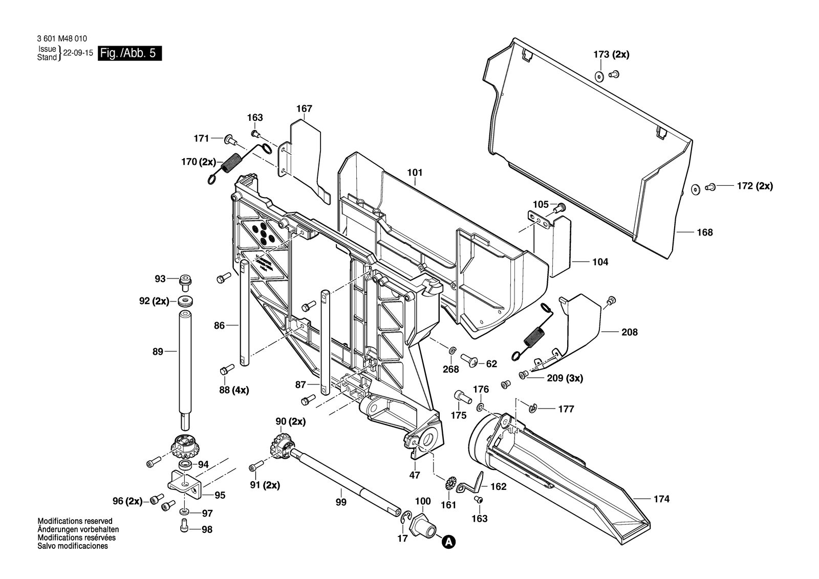 Bosch GTS 18V-08 N parts diagram, sheet 5
