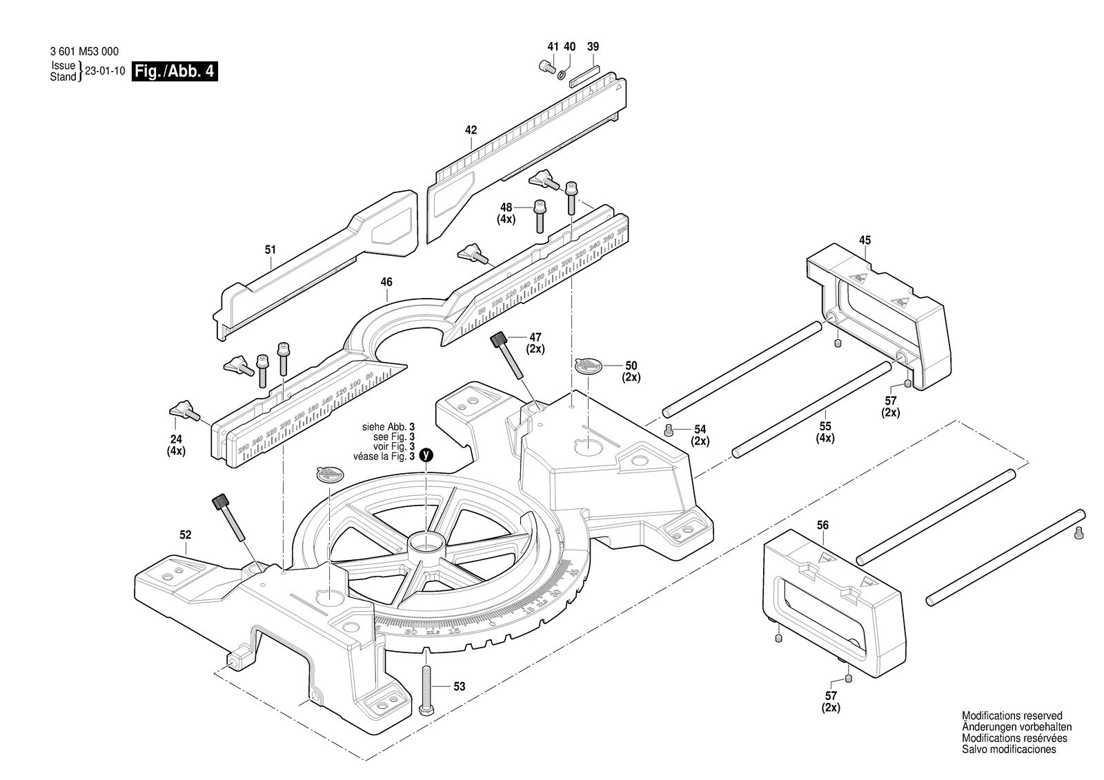Bosch GCM 254 D parts diagram, sheet 4