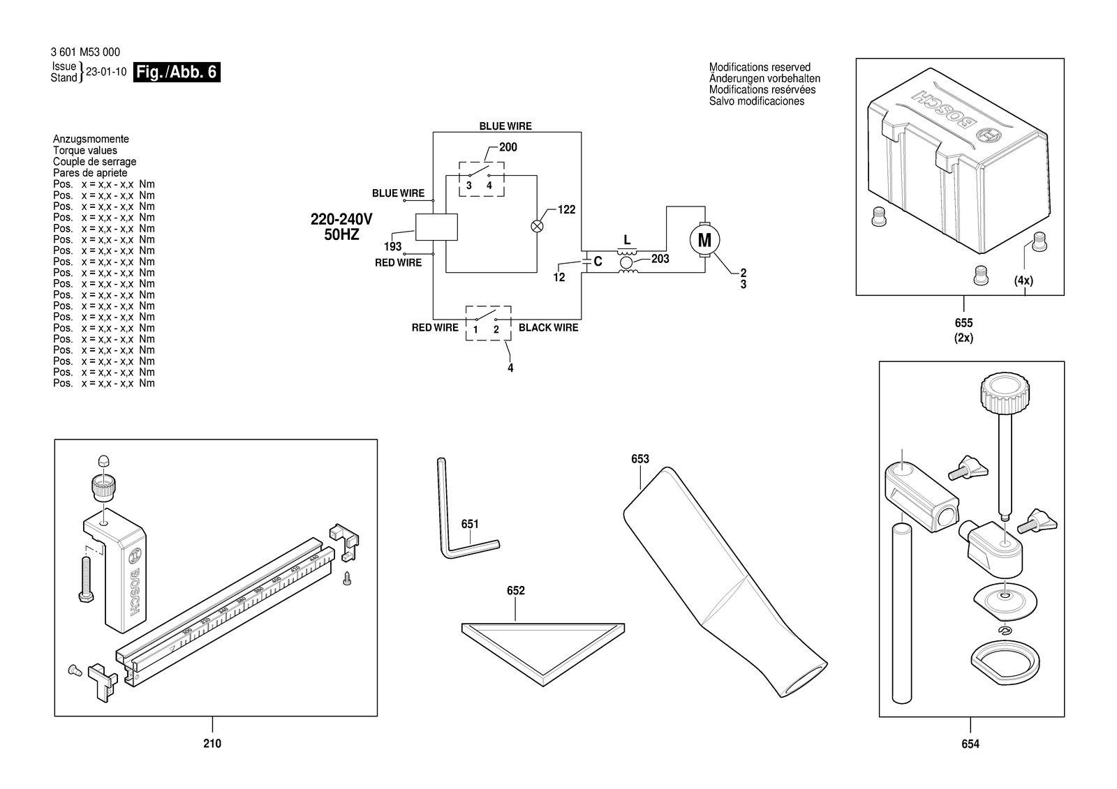 Bosch GCM 254 D parts diagram, sheet 6