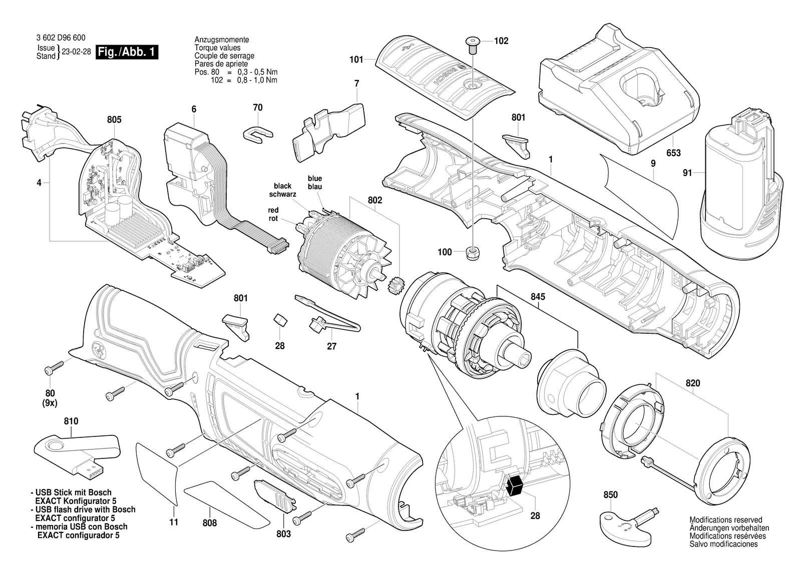 Bosch ANGLE EXACT 12V-12-400 parts diagram, sheet 1
