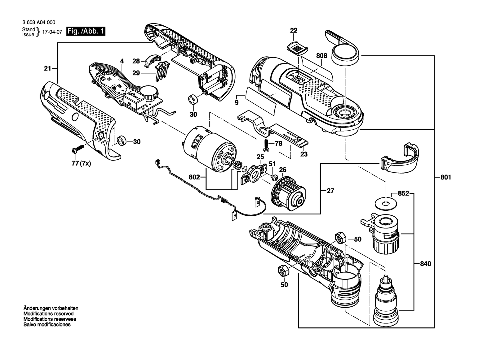 Bosch AdvancedMulti 18 parts diagram, sheet 1