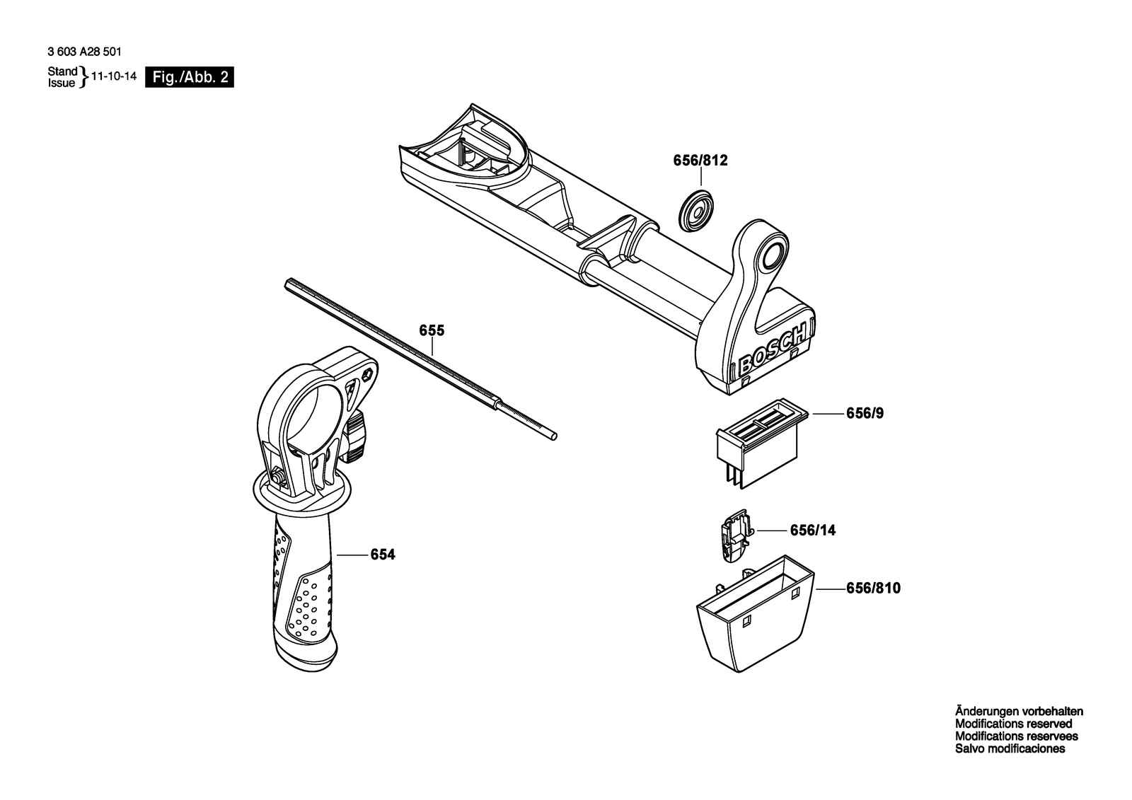 Bosch PSB 750 RCA parts diagram, sheet 2