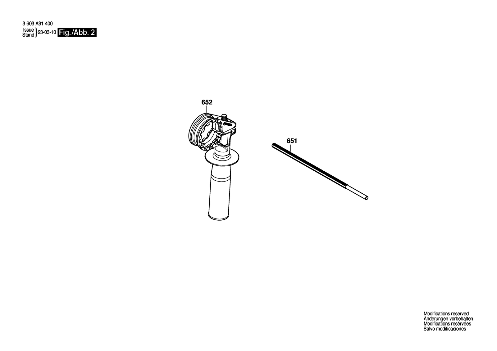 Bosch UniversalImpact 730 parts diagram, sheet 2