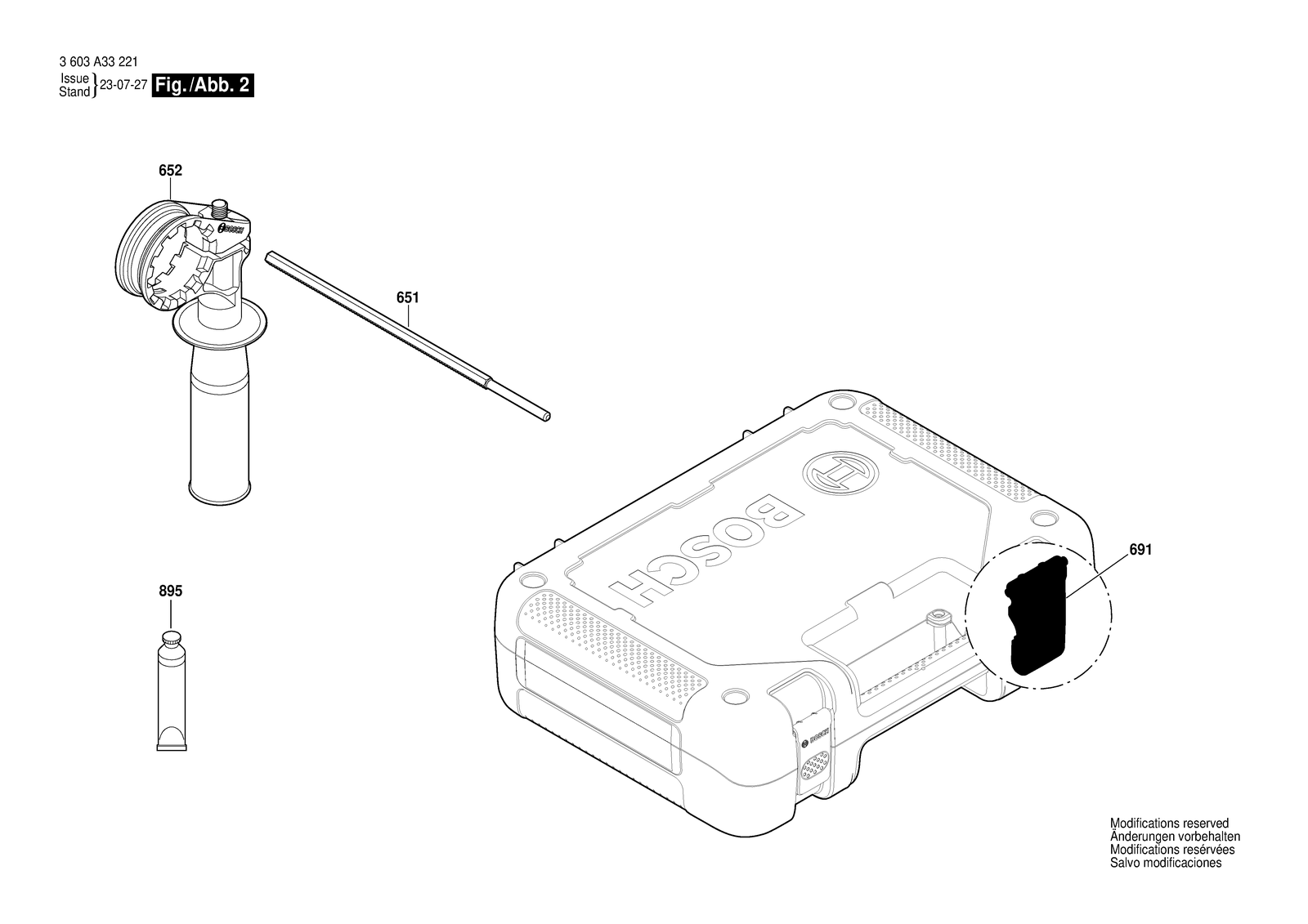 Bosch EasyImpact 570 parts diagram, sheet 2