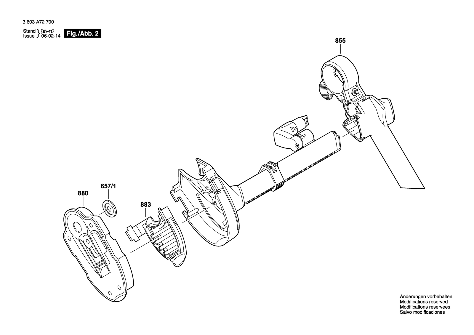 Bosch PSB 800-2 RA parts diagram, sheet 2