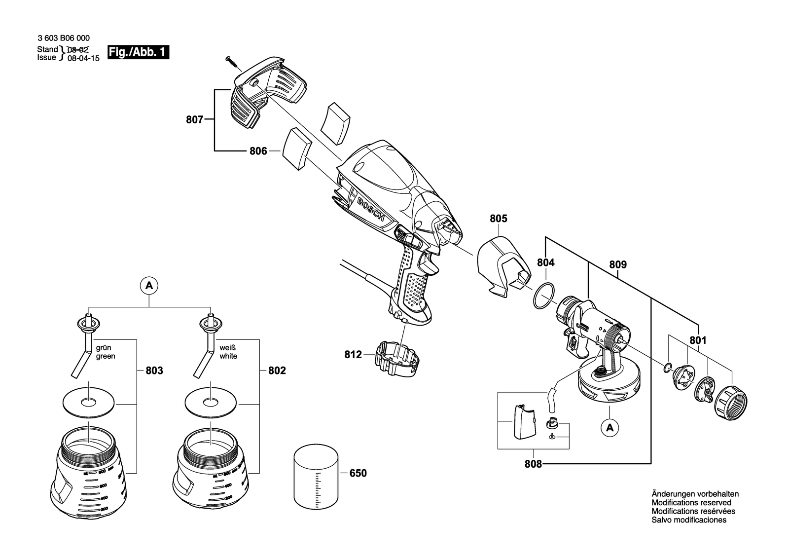 Bosch PFS 55 parts diagram, sheet 1