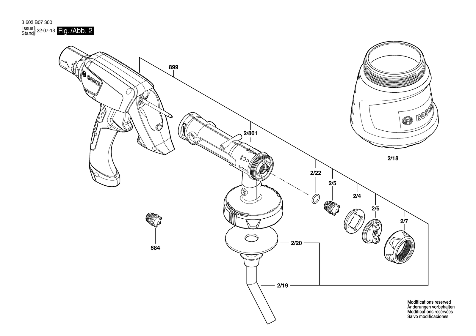 Bosch PFS 2000 parts diagram, sheet 2