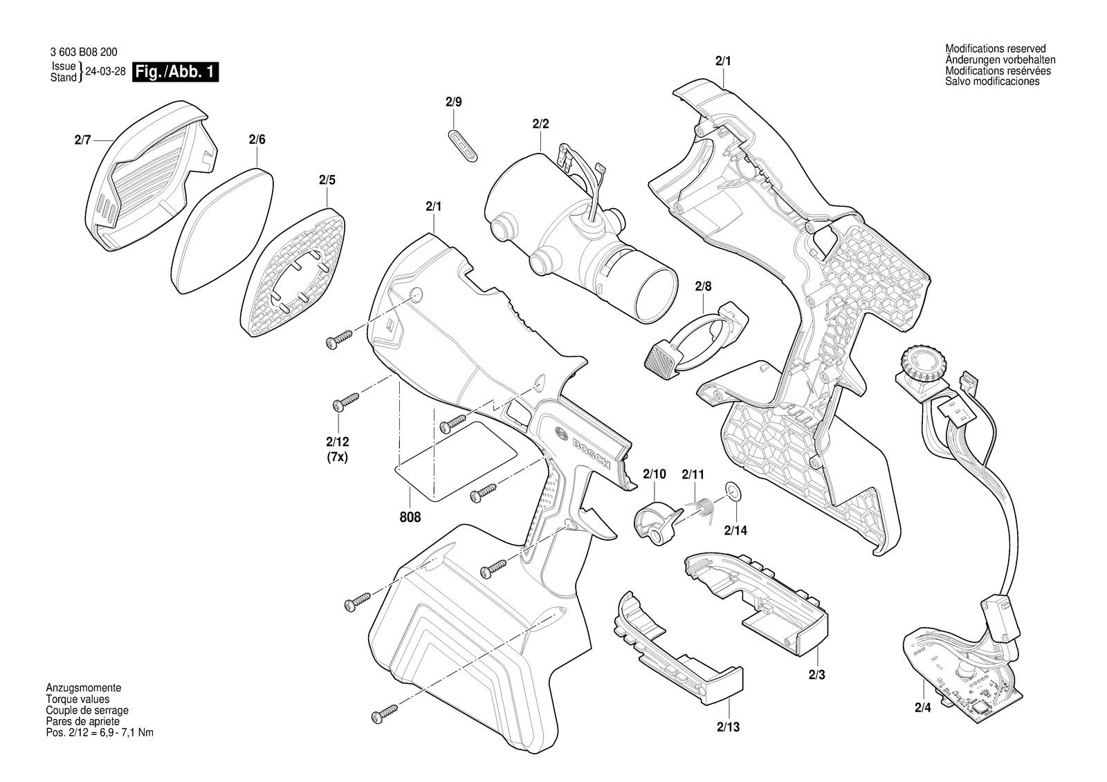 Bosch AdvancedSpray 18V-500 parts diagram, sheet 1