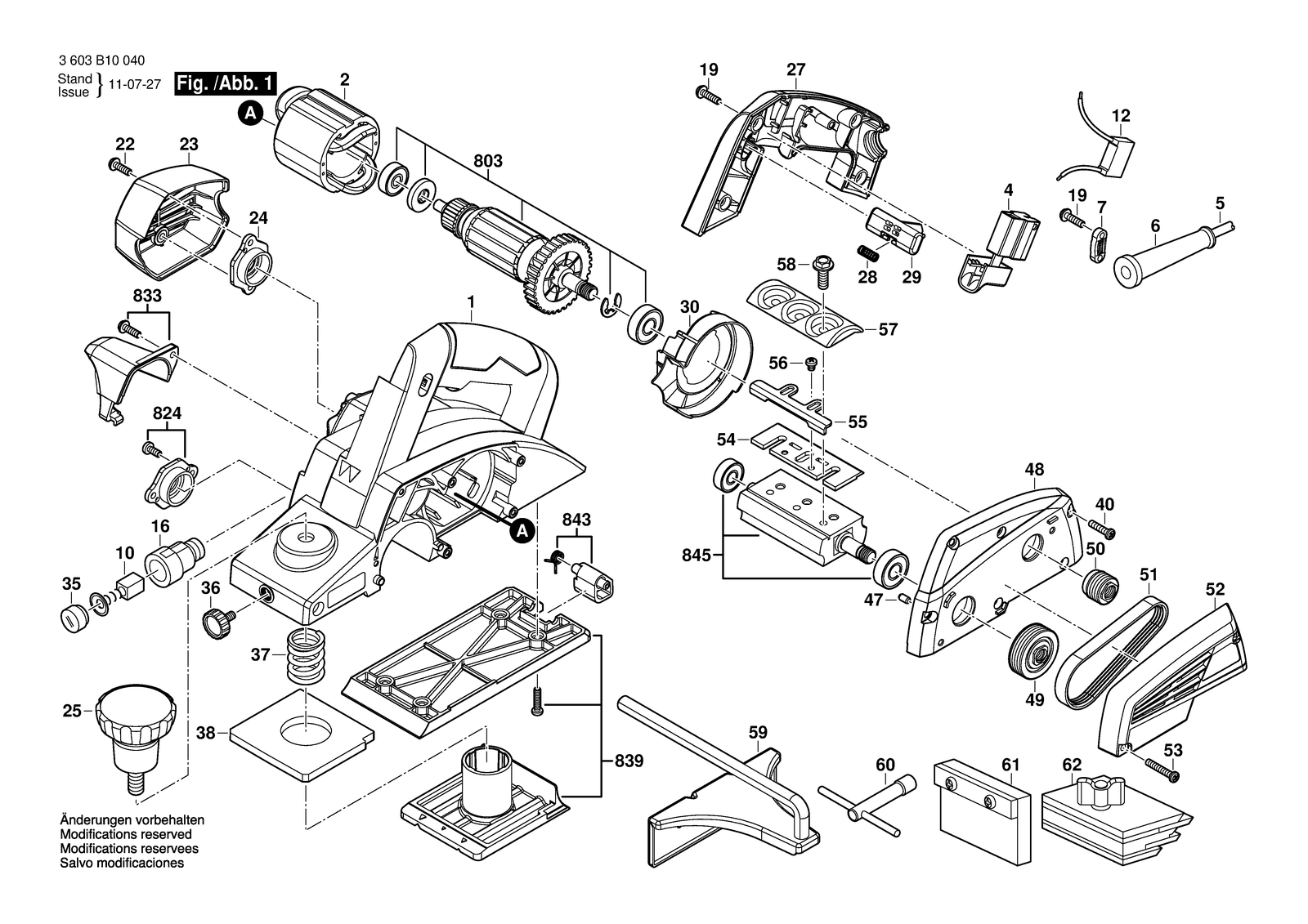 Bosch PHO 2-82 parts diagram, sheet 1