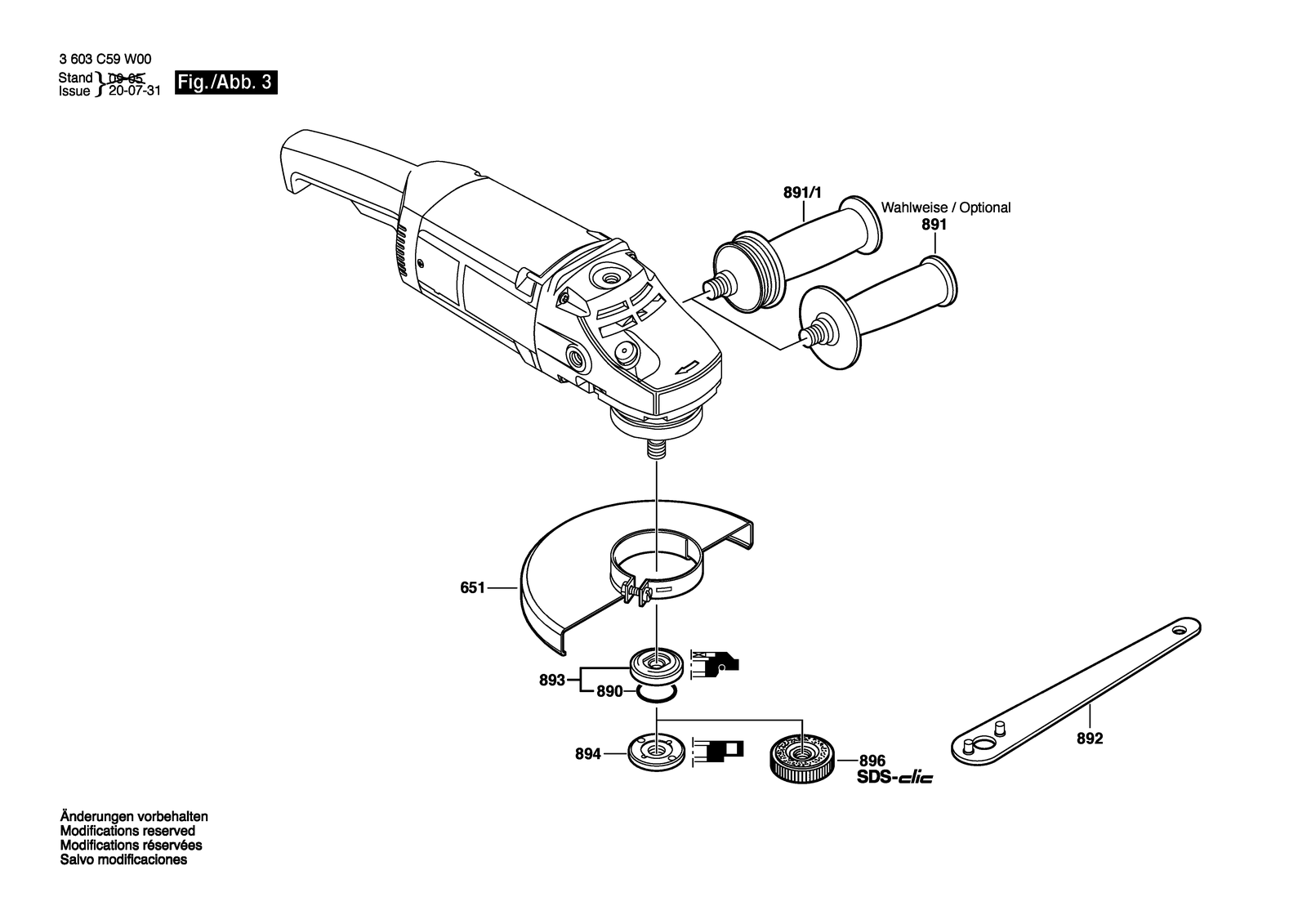 Bosch PWS 1900 parts diagram, sheet 3