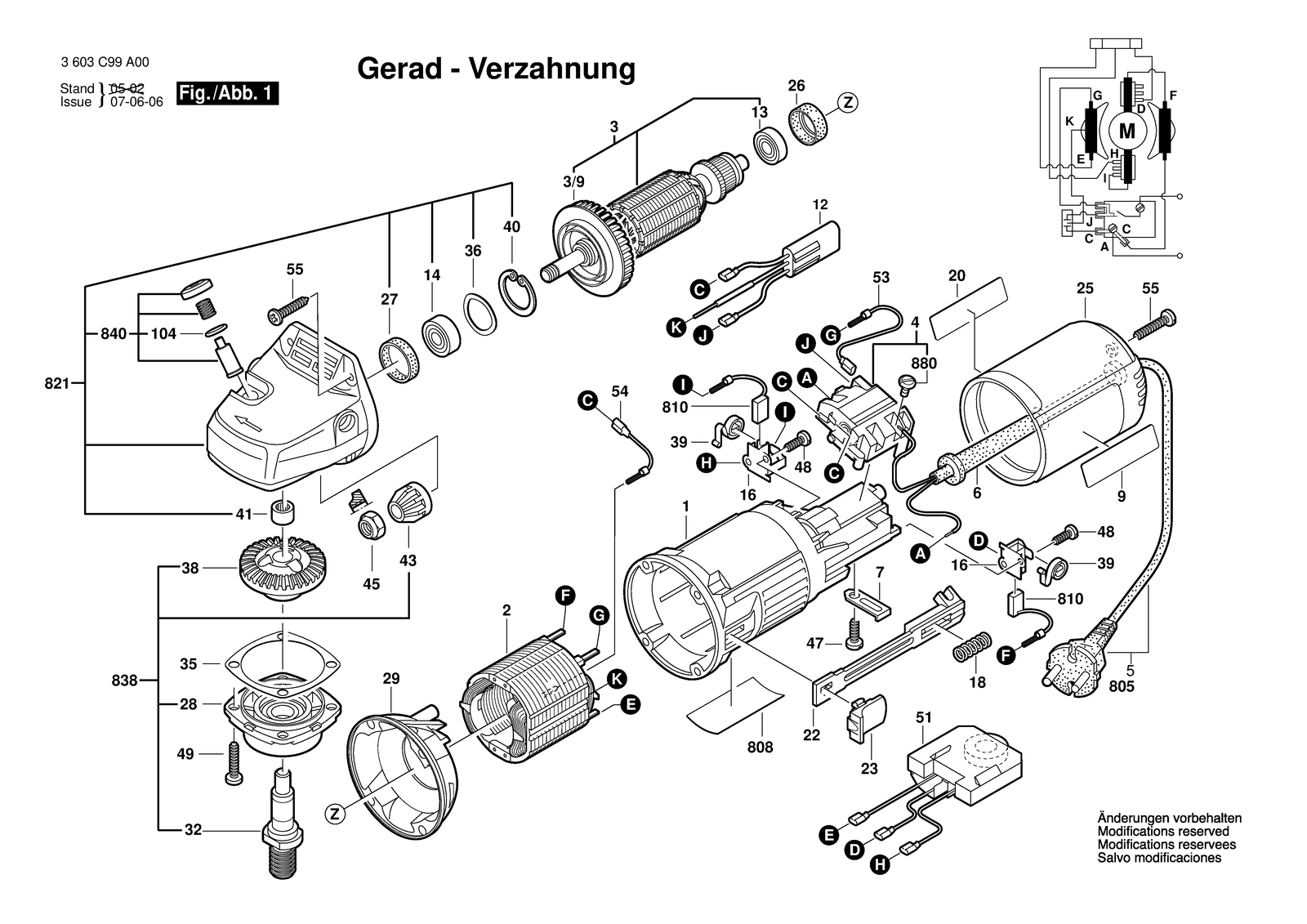 Bosch PWS 20-230 J parts diagram, sheet 1