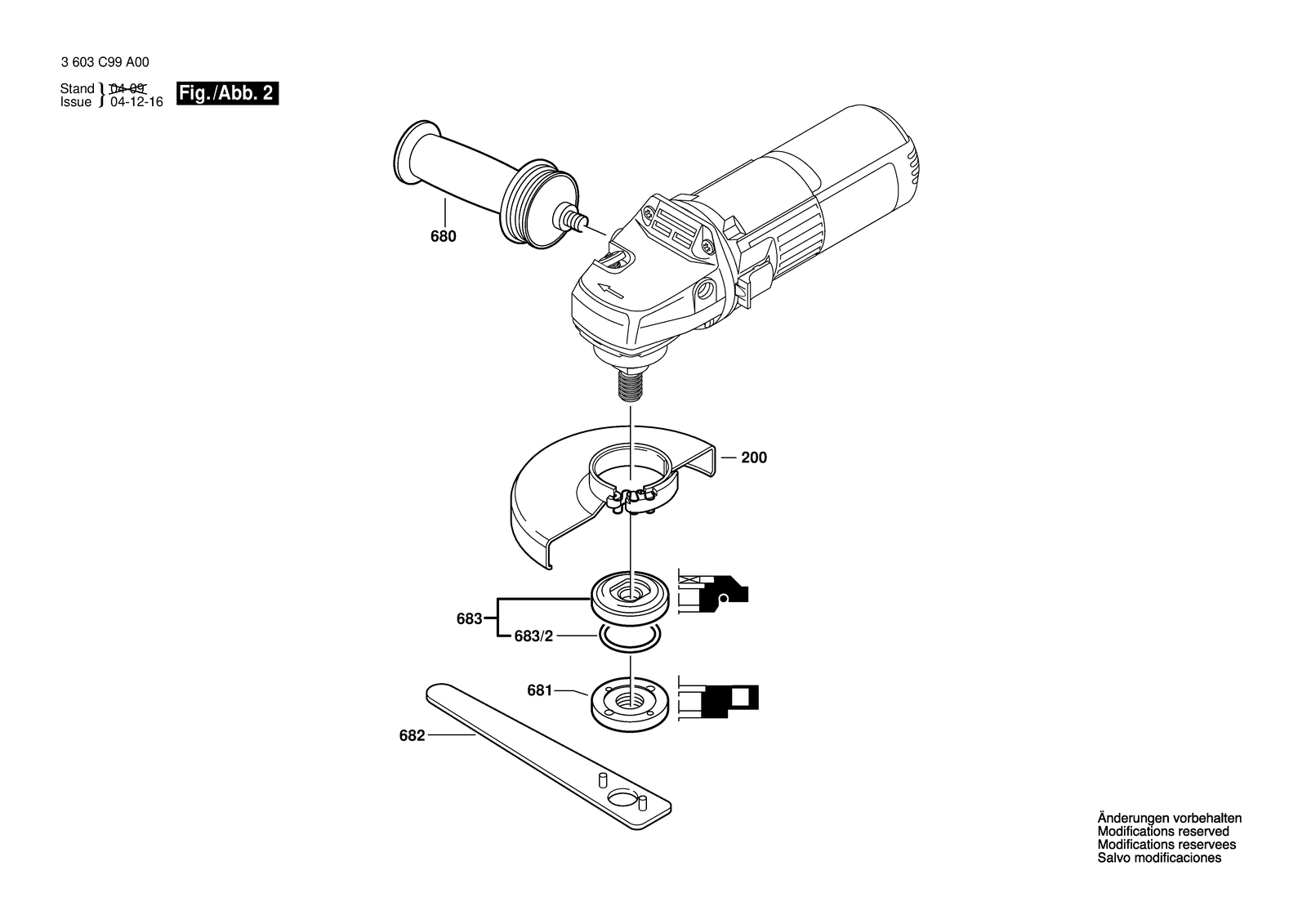 Bosch PWS 20-230 J parts diagram, sheet 2