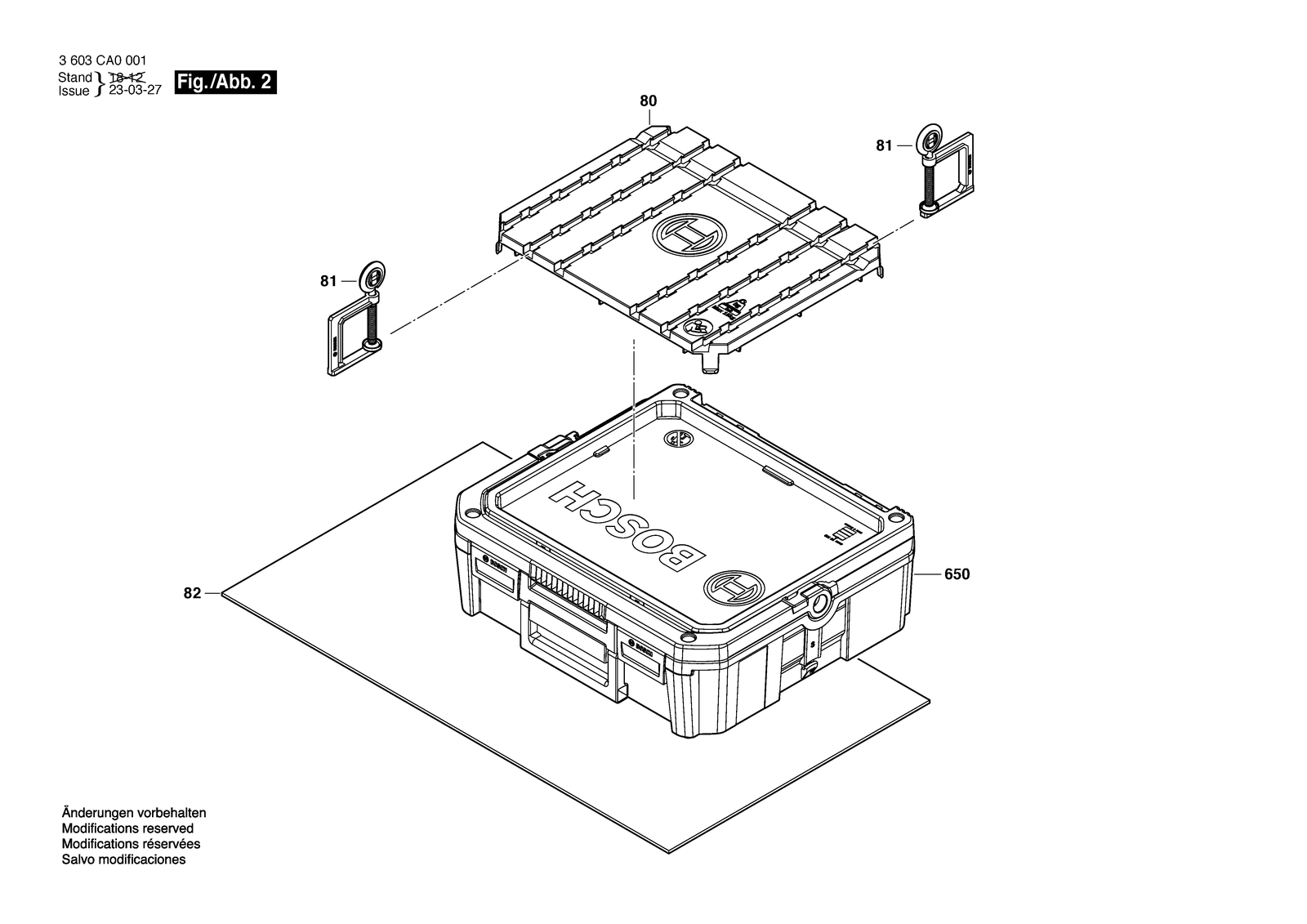 Bosch PST 700 E parts diagram, sheet 2