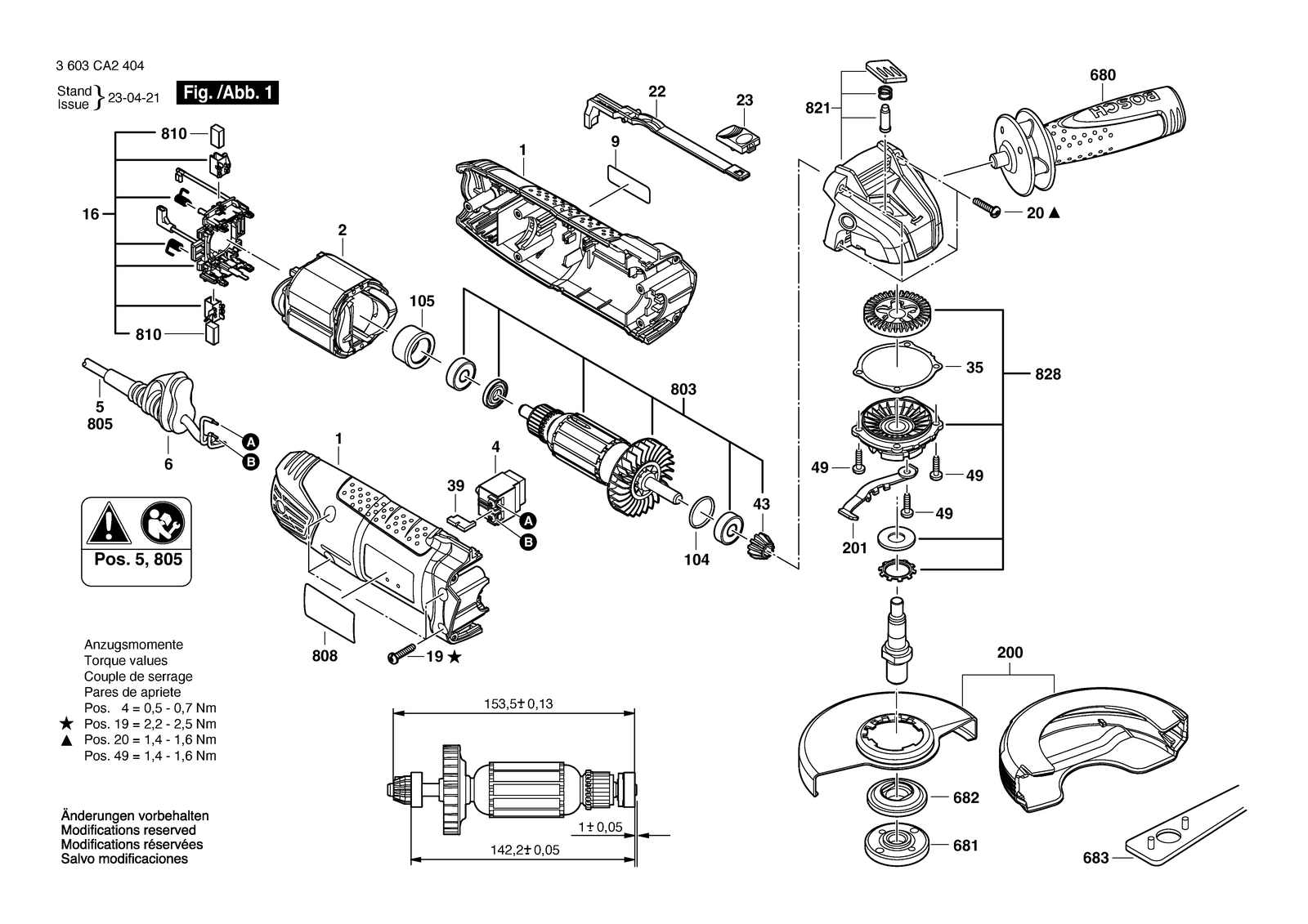 Bosch PWS 700-125 parts diagram, sheet 1