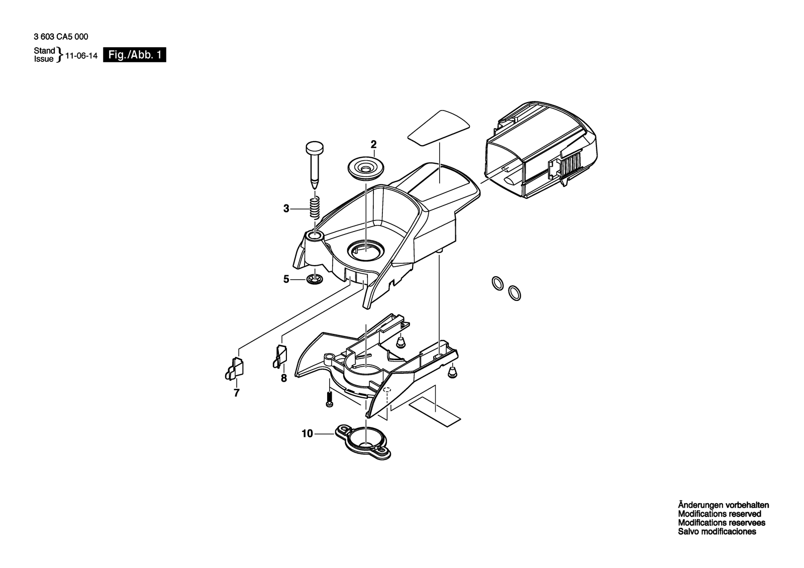 Bosch PDC 1 parts diagram, sheet 1