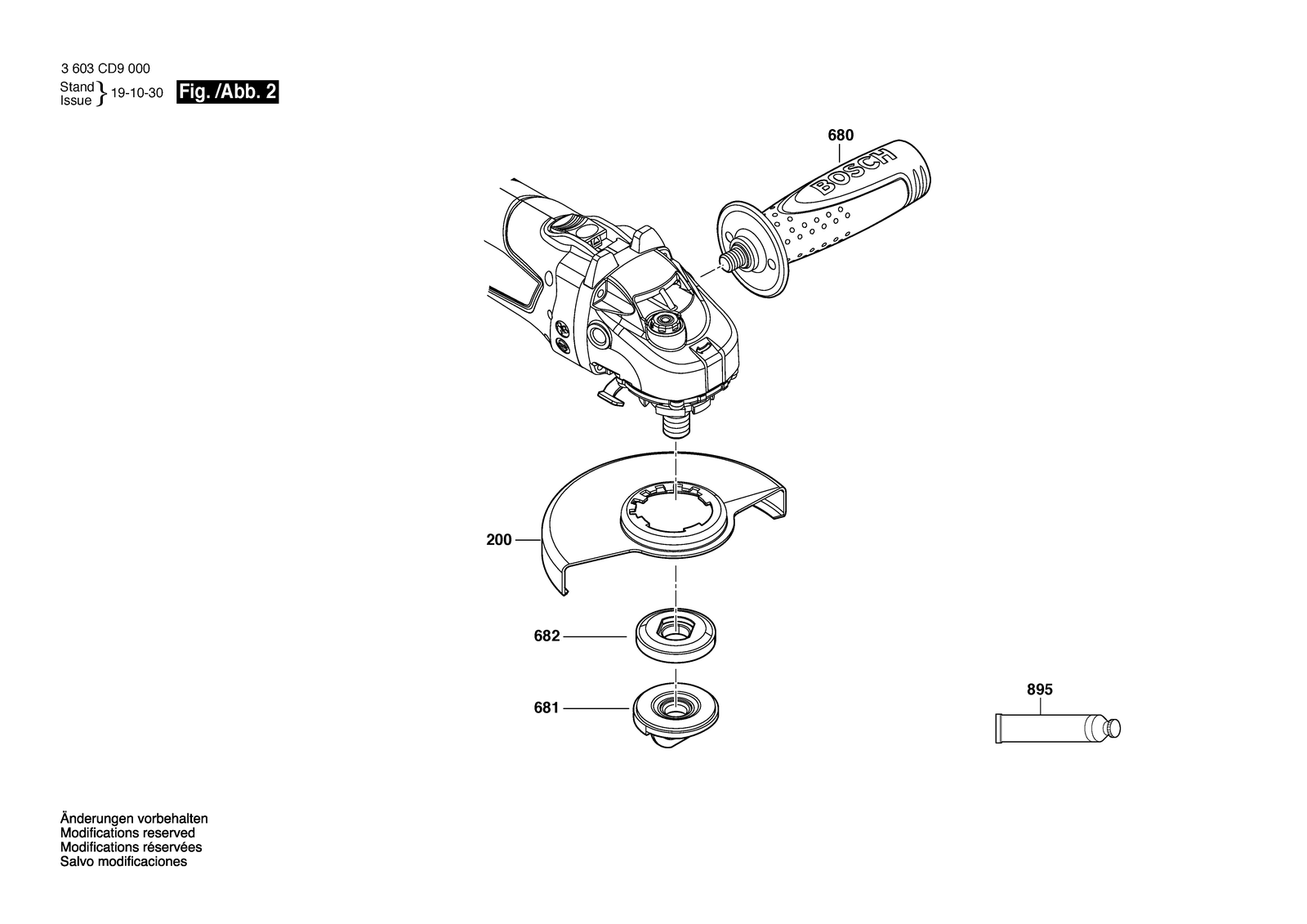 Bosch AdvancedGrind 18 parts diagram, sheet 2