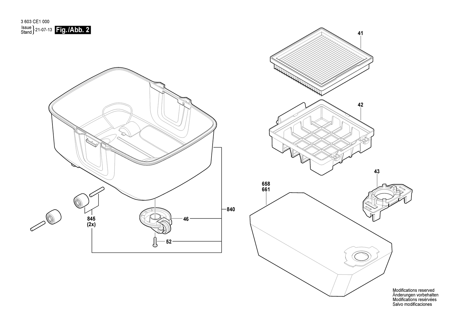 Bosch AdvancedVac 18V-8 parts diagram, sheet 2