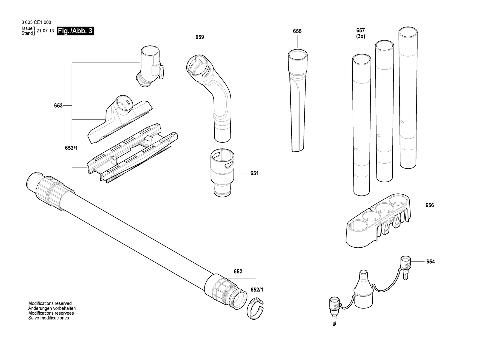 Bosch AdvancedVac 18V-8 parts diagram, sheet 3