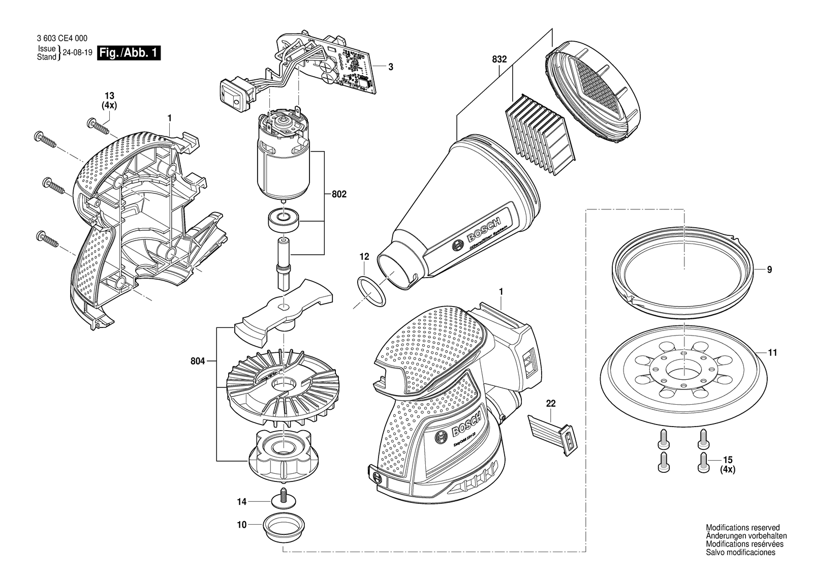 Bosch EasyOrbit 18V-10 parts diagram, sheet 1