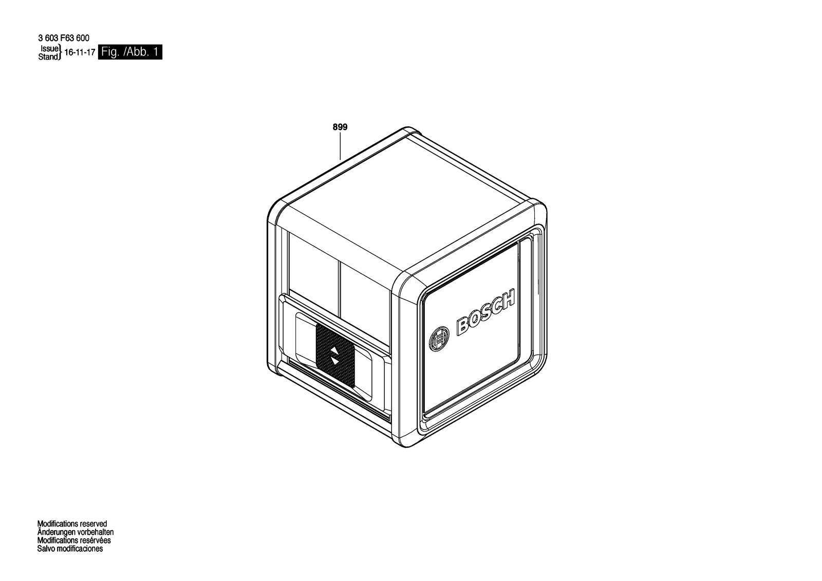 Bosch Quigo parts diagram, sheet 1