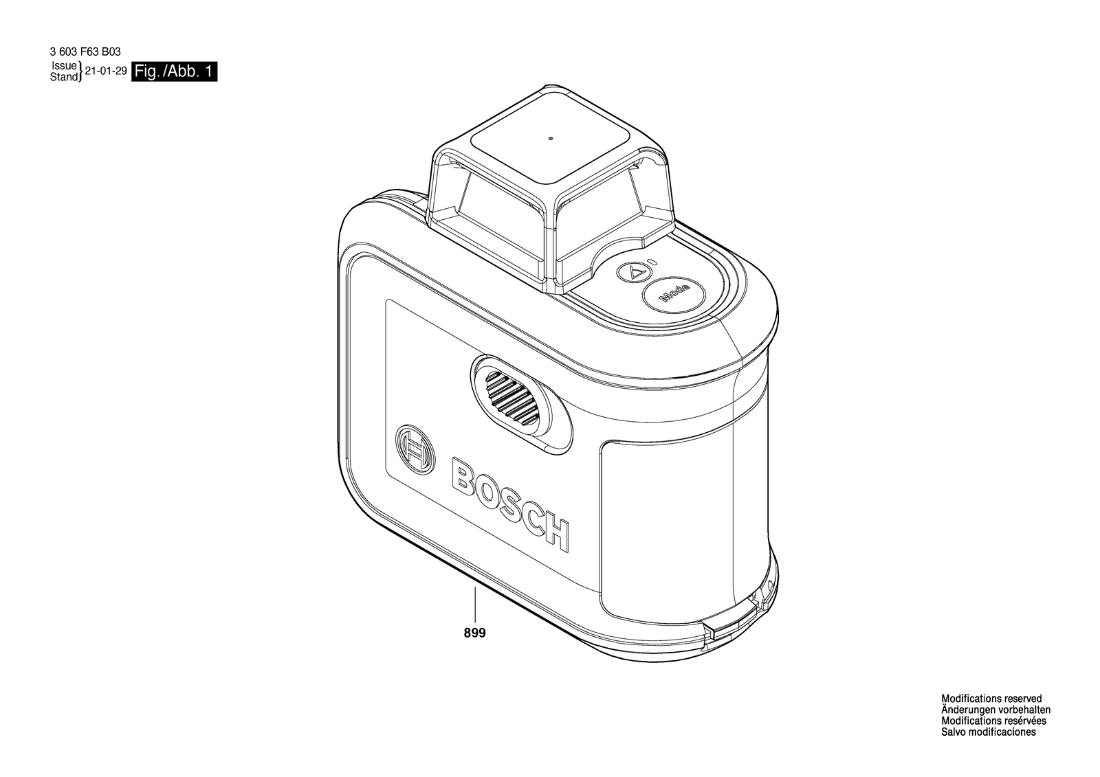 Bosch AdvancedLevel 360 parts diagram, sheet 1