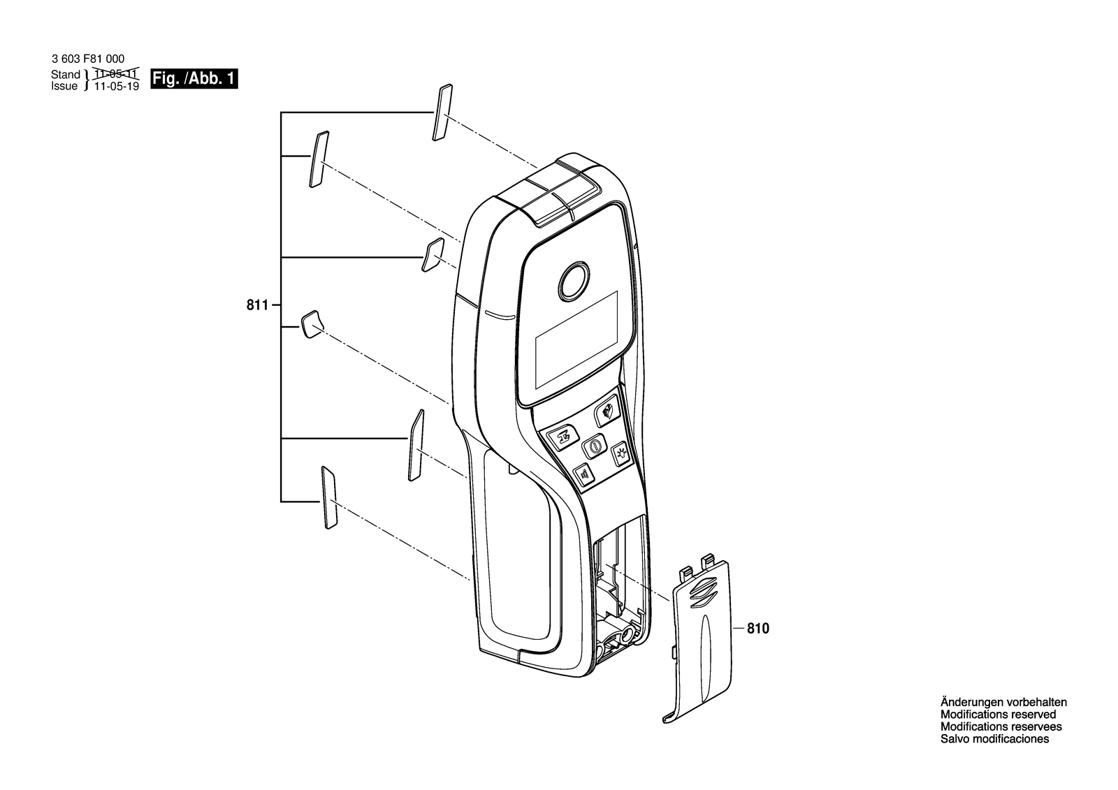 Bosch PMD 10 parts diagram, sheet 1