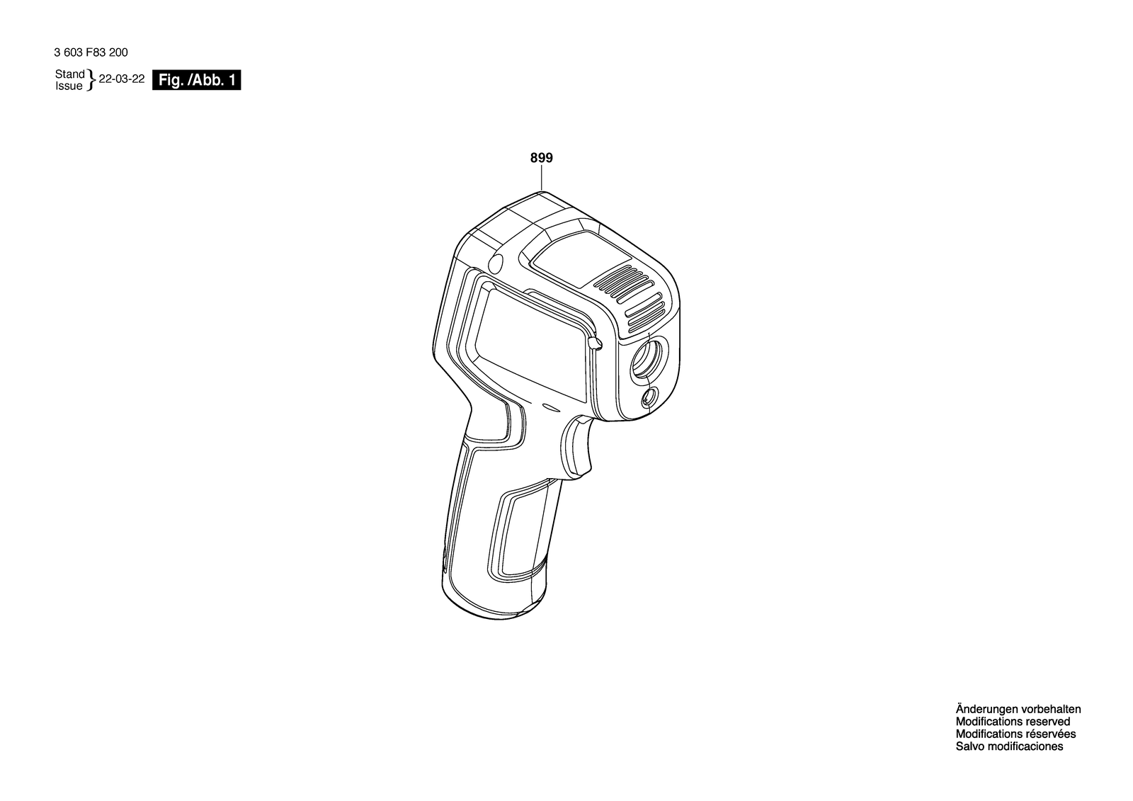 Bosch AdvancedTemp parts diagram, sheet 1