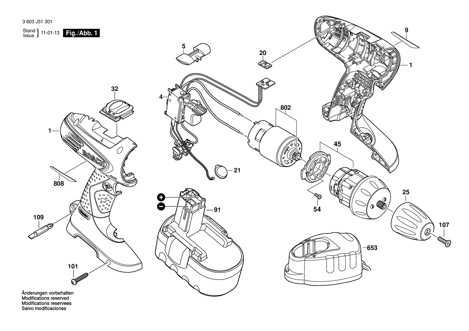 Bosch PSR 18-2 parts diagram, sheet 1