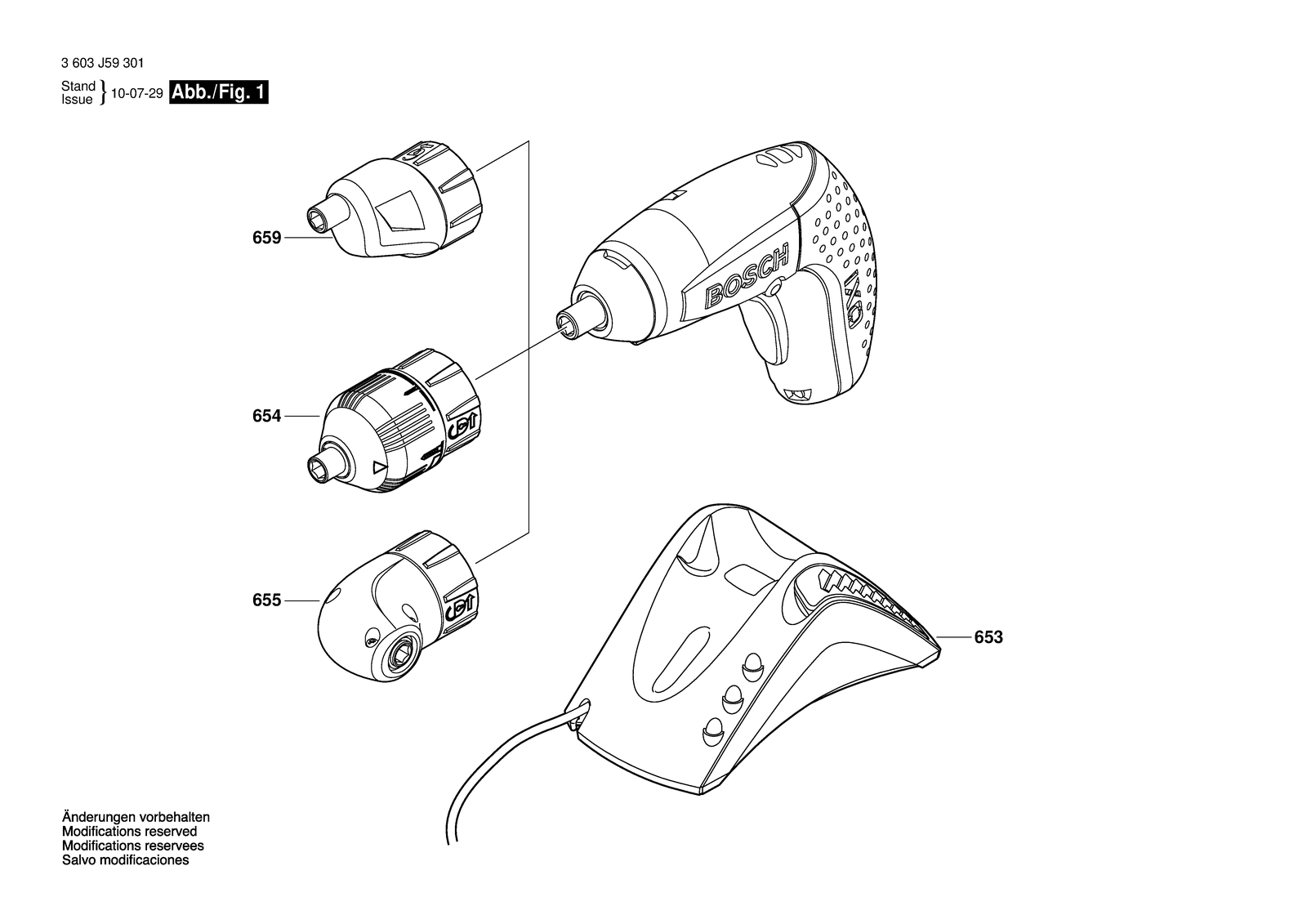 Bosch IXO 4 parts diagram, sheet 1