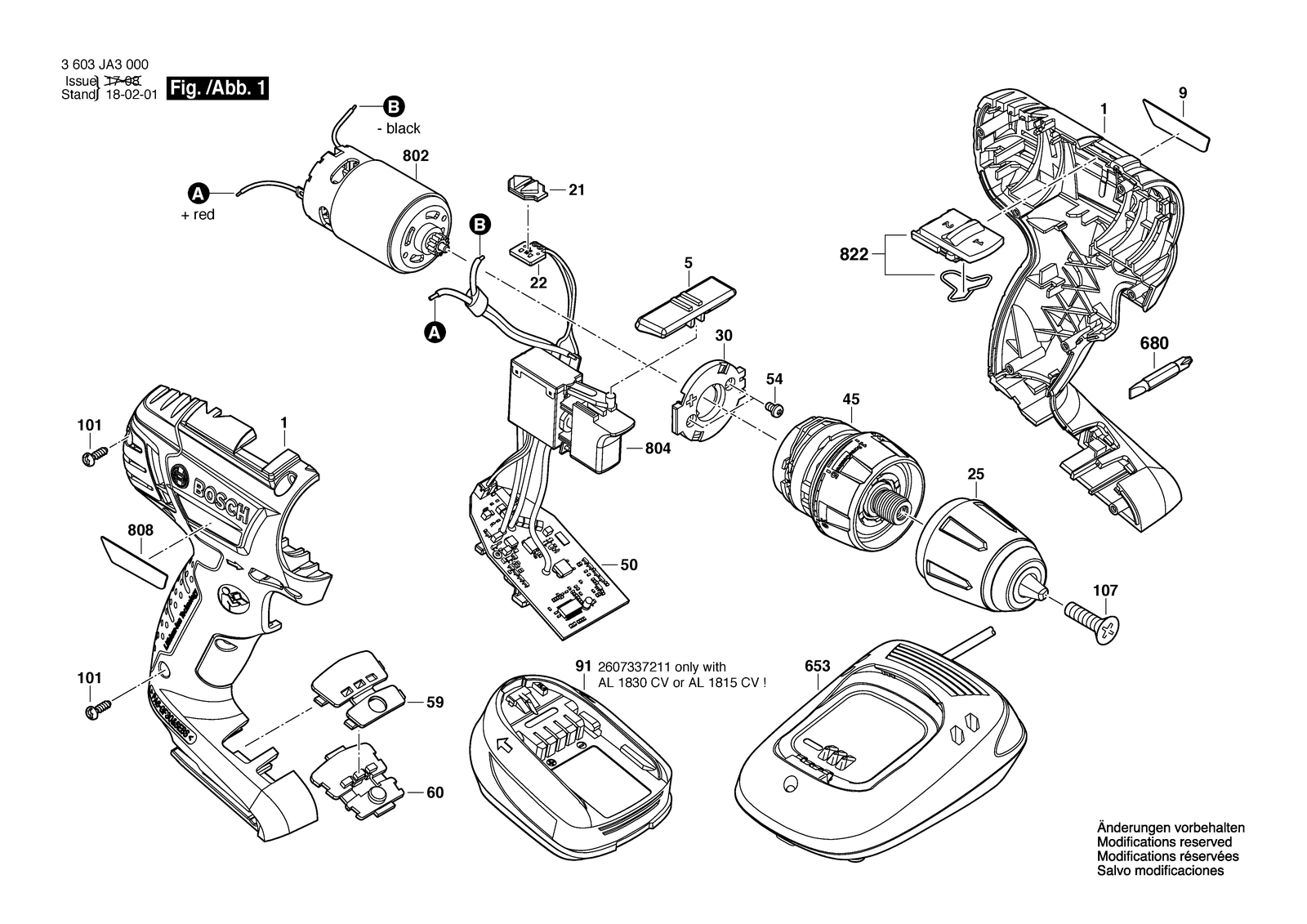 Bosch PSB 1800 LI-2 parts diagram, sheet 1